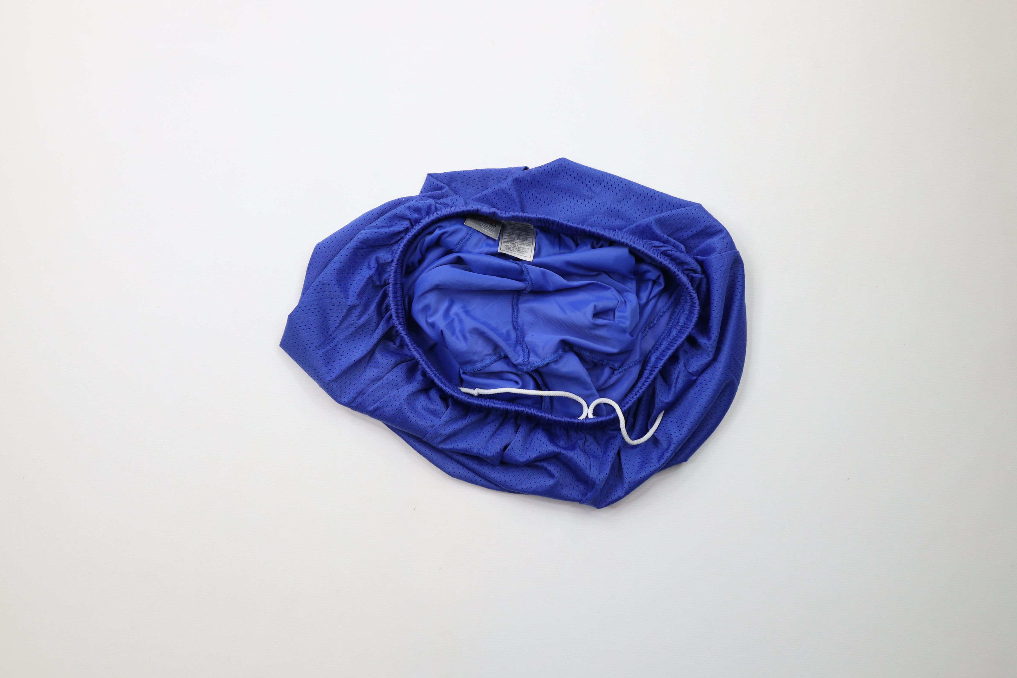 Nike × Vintage Vintage Nike Mini Swoosh Above Knee Mesh Shorts Royal Blue Size US 36 / EU 52 - 8 Thumbnail