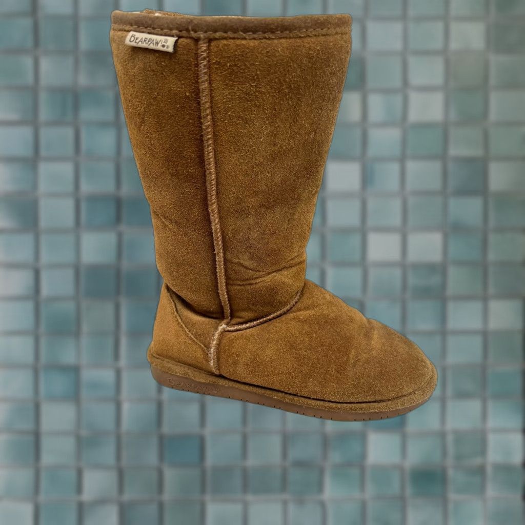 Vintage Bearpaw Emma Boots Womens Sz 7 Winter Flat Tan Brown Sheepskin Wool Suede Boots Size US 7 / IT 37 - 1 Thumbnail