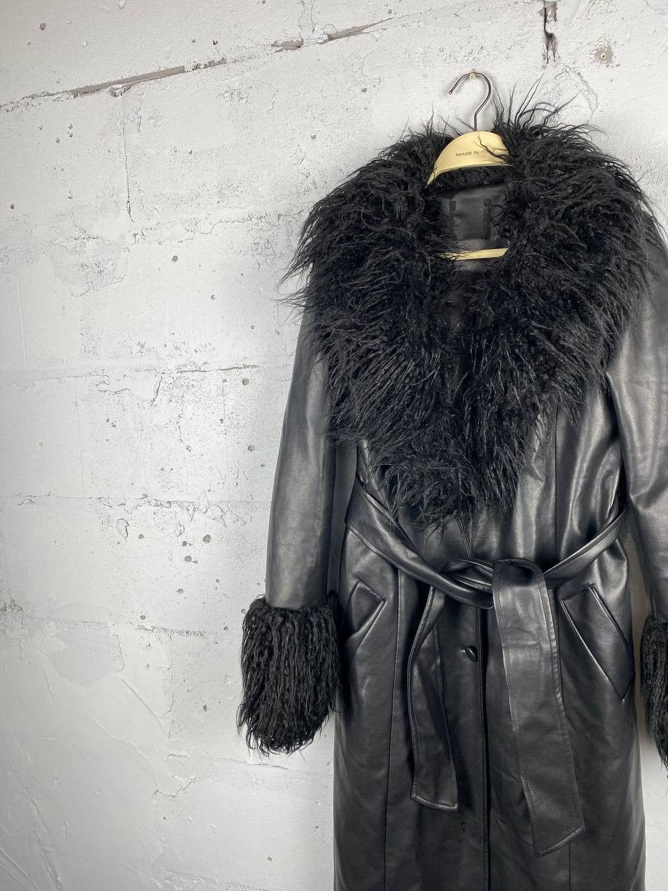 20471120 Avant Garde Leather Fur Black Opium Y2K Coat Grunge Size US S / EU 44-46 / 1 - 1 Thumbnail