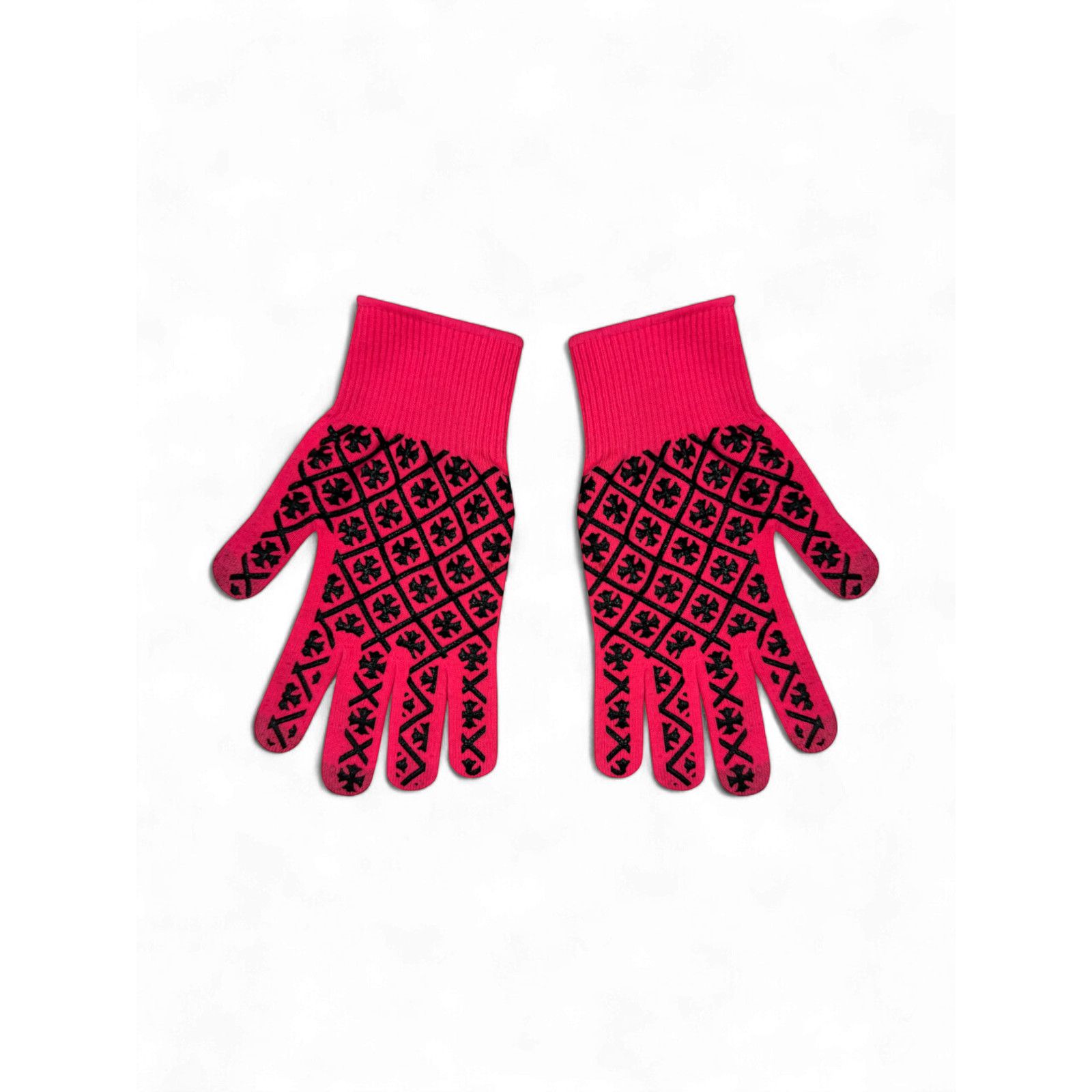 Chrome Hearts Chrome Hearts Pink Plus Logo Work Gloves Size ONE SIZE - 4 Thumbnail