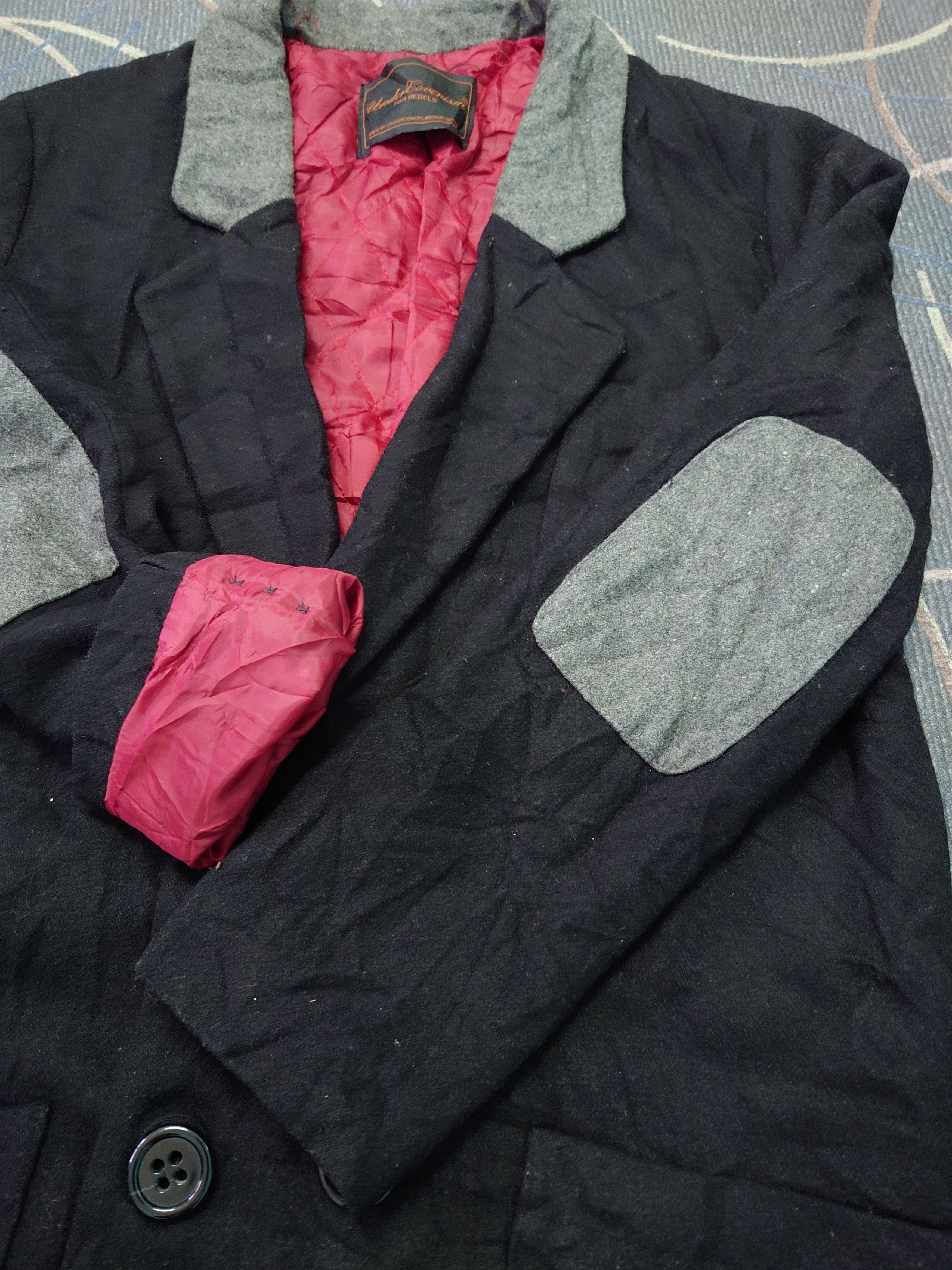 Undercover Undercoverism For Rebel 90s Distress Wool Blazer Jacket Size US M / EU 48-50 / 2 - 9 Thumbnail