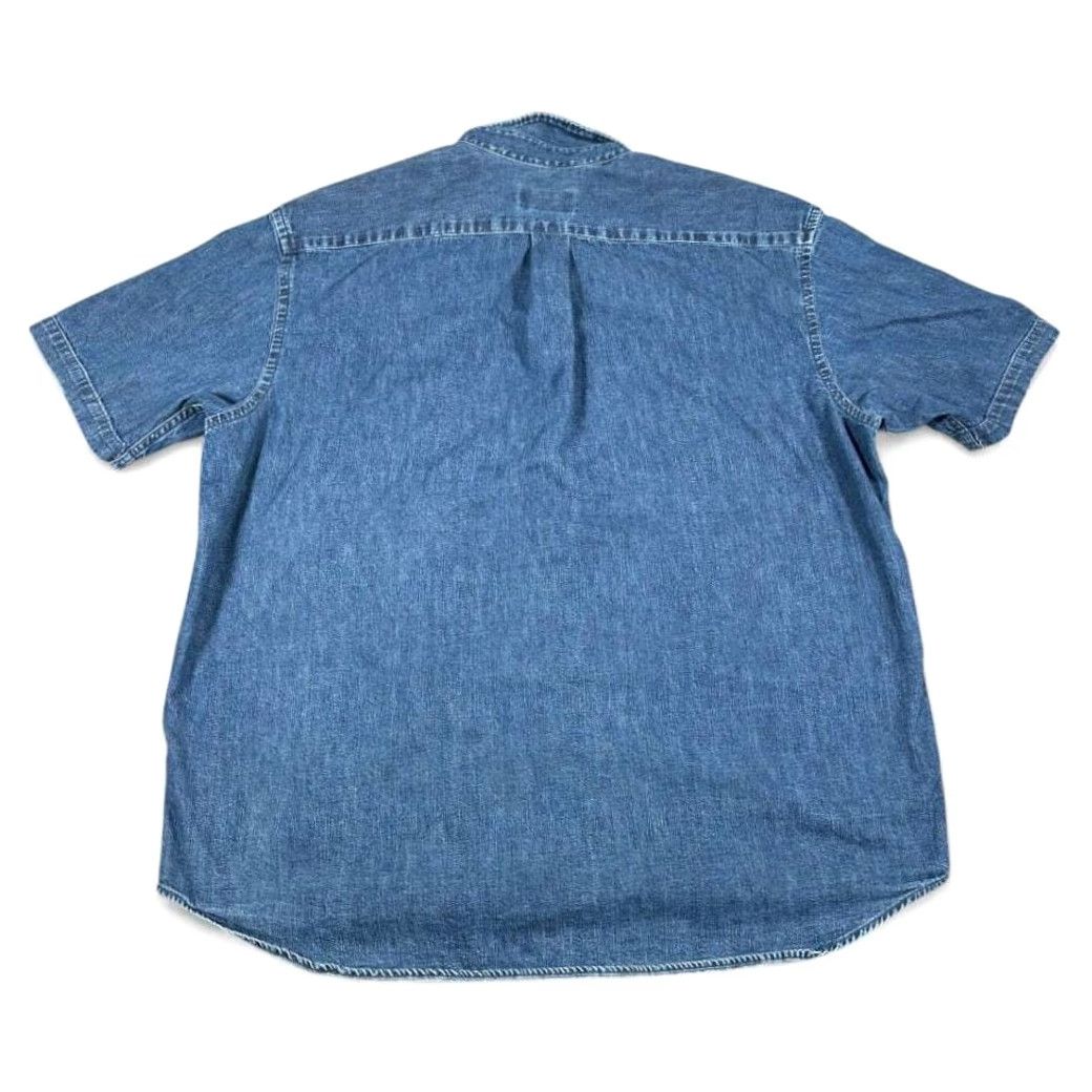 Eddie Bauer VINTAGE Eddie Bauer Shirt Adult XL Blue Denim Dark Wash Outdoor Y2K White Embroidered Pocket Mens Size US XL / EU 56 / 4 - 3 Thumbnail
