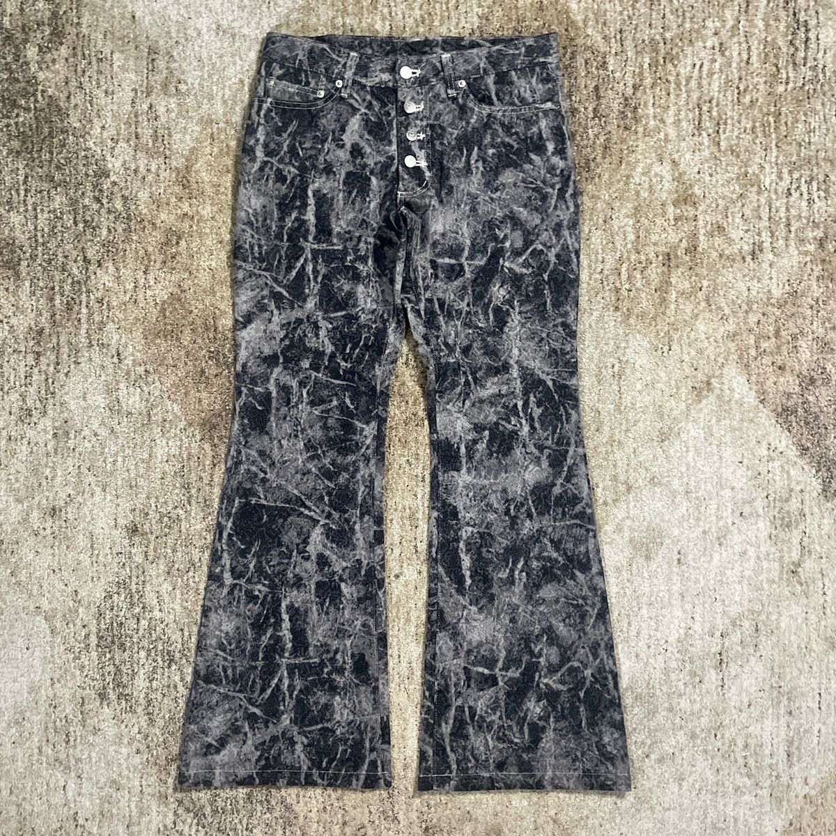 If Six Was Nine Tornado Mart Japanese Archive Distressed Flared Jeans |  Grailed