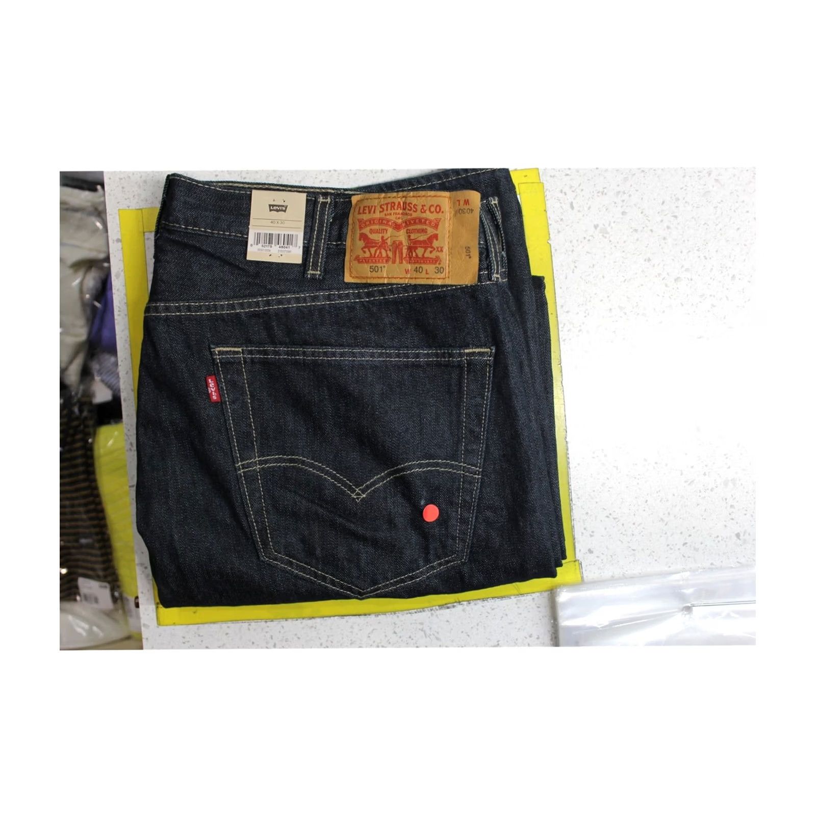Levi's Levi's Mens Original 501 Regular Straight Leg Jeans darkblue 40 Size US 40 / EU 56 - 5 Thumbnail