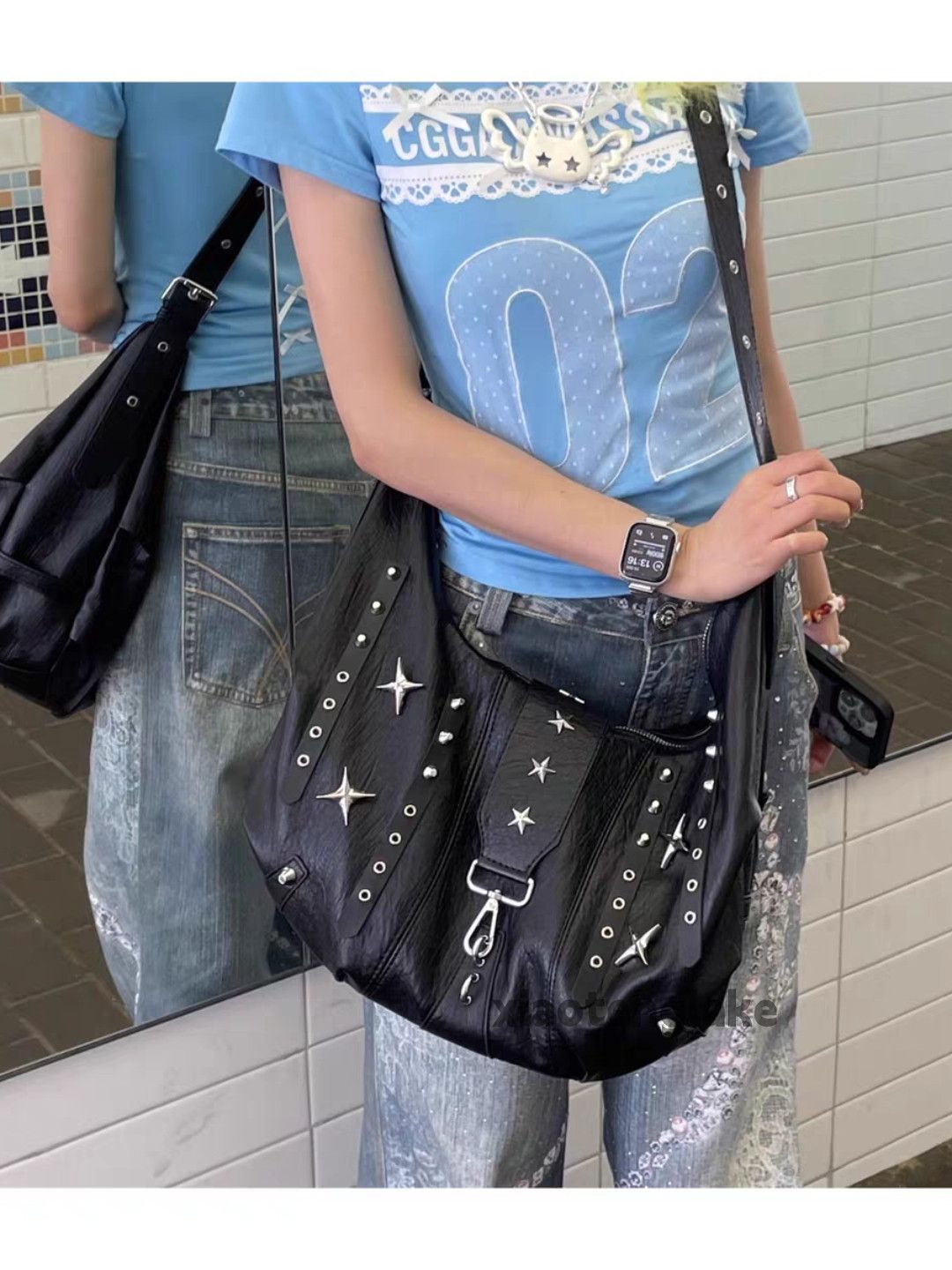 Designer Unisex outdoor utility metal graphic crossbody shoulder bag Size ONE SIZE - 1 Thumbnail
