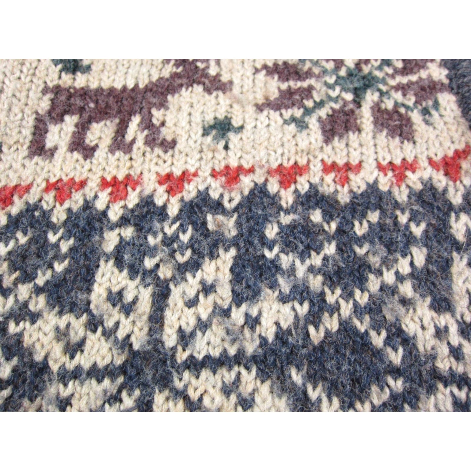 Vintage VINTAGE Christopher & Banks Cardigan Sweater Womens M Blue Fair Isle Cardigan 90s Womens Black? Size M / US 6-8 / IT 42-44 - 6 Thumbnail