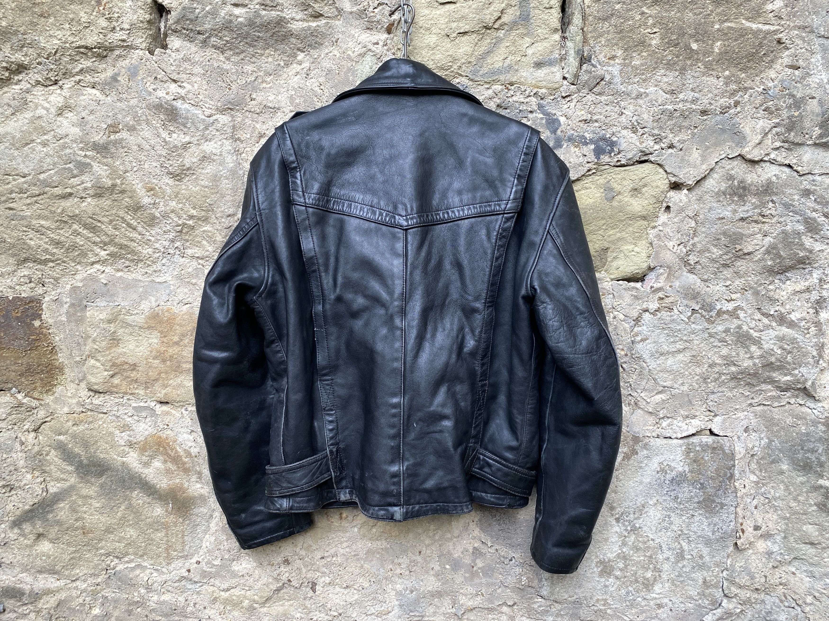 Vintage 80s Leather Biker Jacket Jofama Petroff Janbell Type