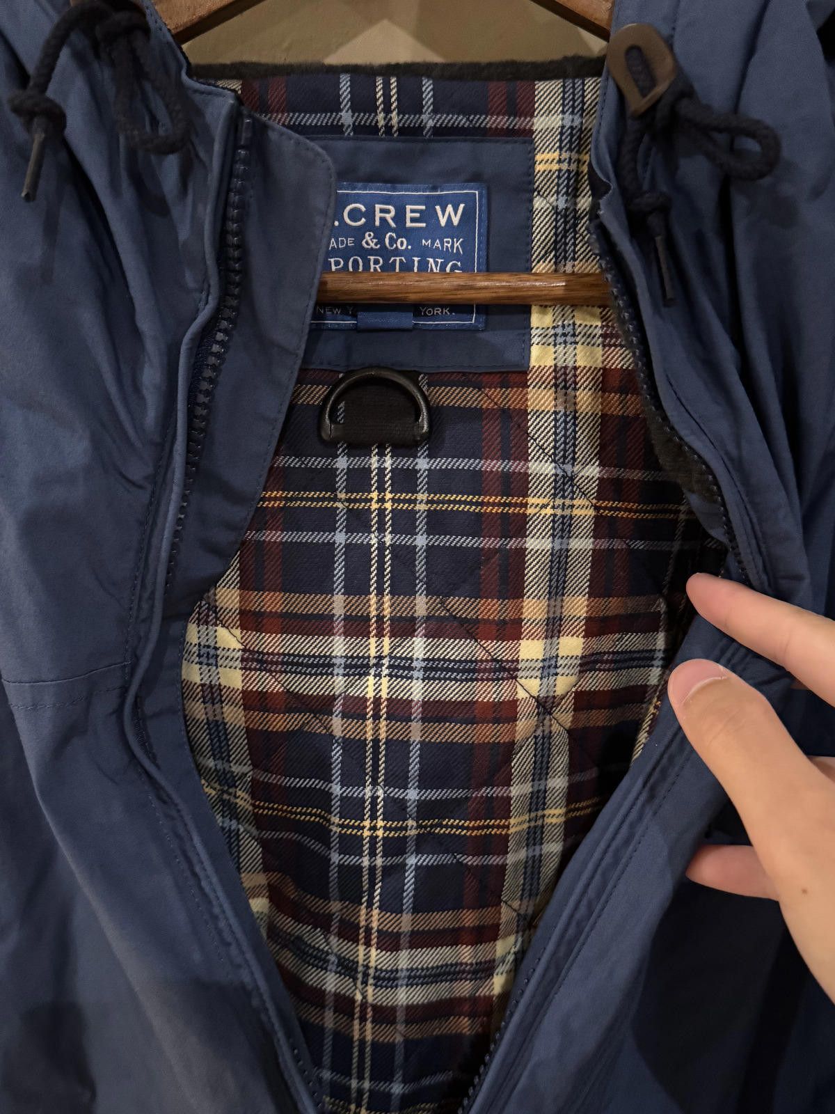 J.Crew J.Crew Blue Hooded Parka - Size L Size US L / EU 52-54 / 3 - 5 Thumbnail