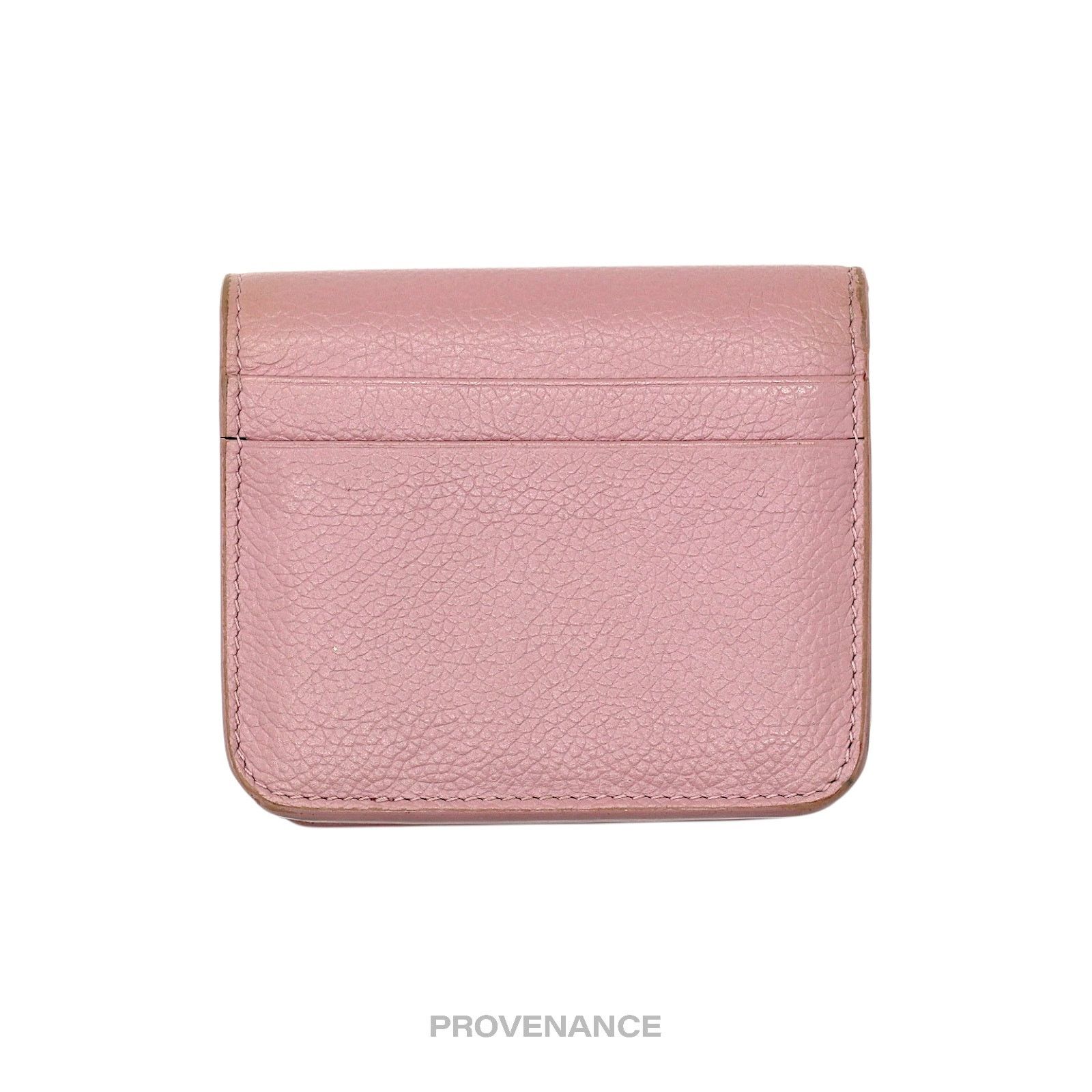 Balenciaga 🔴 Balenciaga Logo Snap Wallet - Powder Pink Leather Size ONE SIZE - 2 Thumbnail