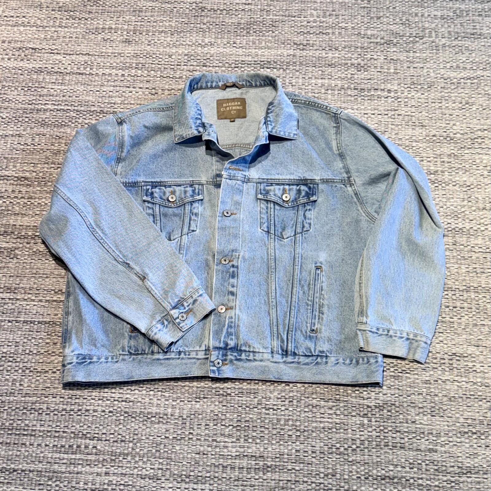 Other Vintage 90s Denim Jacket by Haggar Clothing Co. Size US XL / EU 56 / 4 - 1 Thumbnail