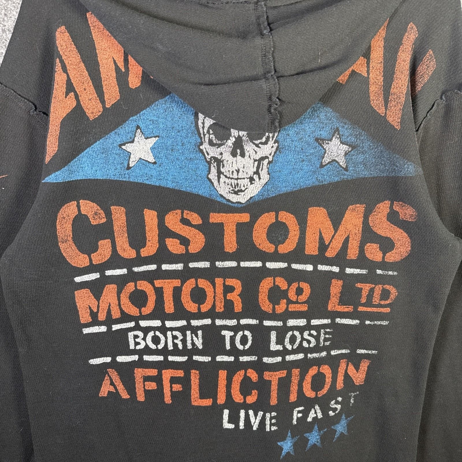 Affliction Vintage Affliction Hoodie Mens Large Black Y2K Zip Up Thin Size US L / EU 52-54 / 3 - 9 Thumbnail