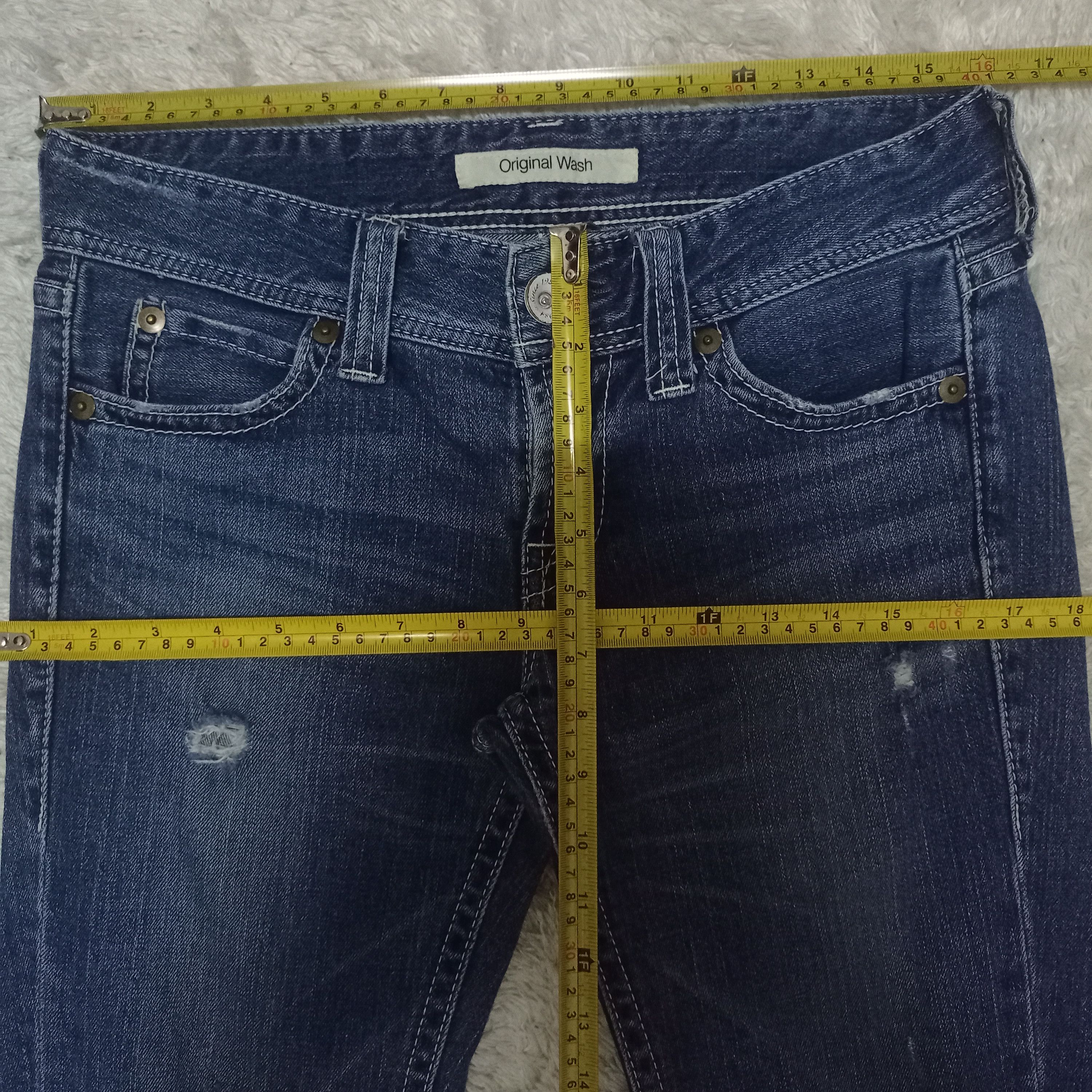 Japanese Brand × Uniqlo Vintage Japanese Uniqlo Blue Wash Flare Jeans 32x32 Size US 32 / EU 48 - 8 Thumbnail