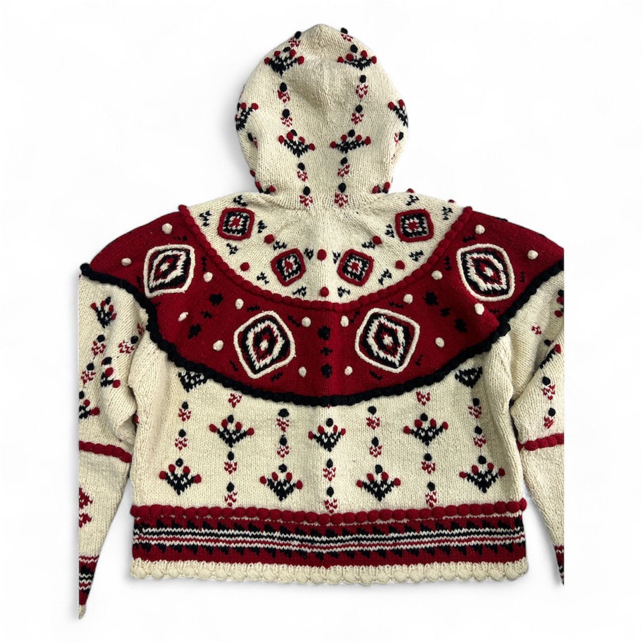 Issey Miyake Vintage I.S. Issey Miyake 80s Hand Knit Wool Hooded Cardigan Size US M / EU 48-50 / 2 - 5 Thumbnail