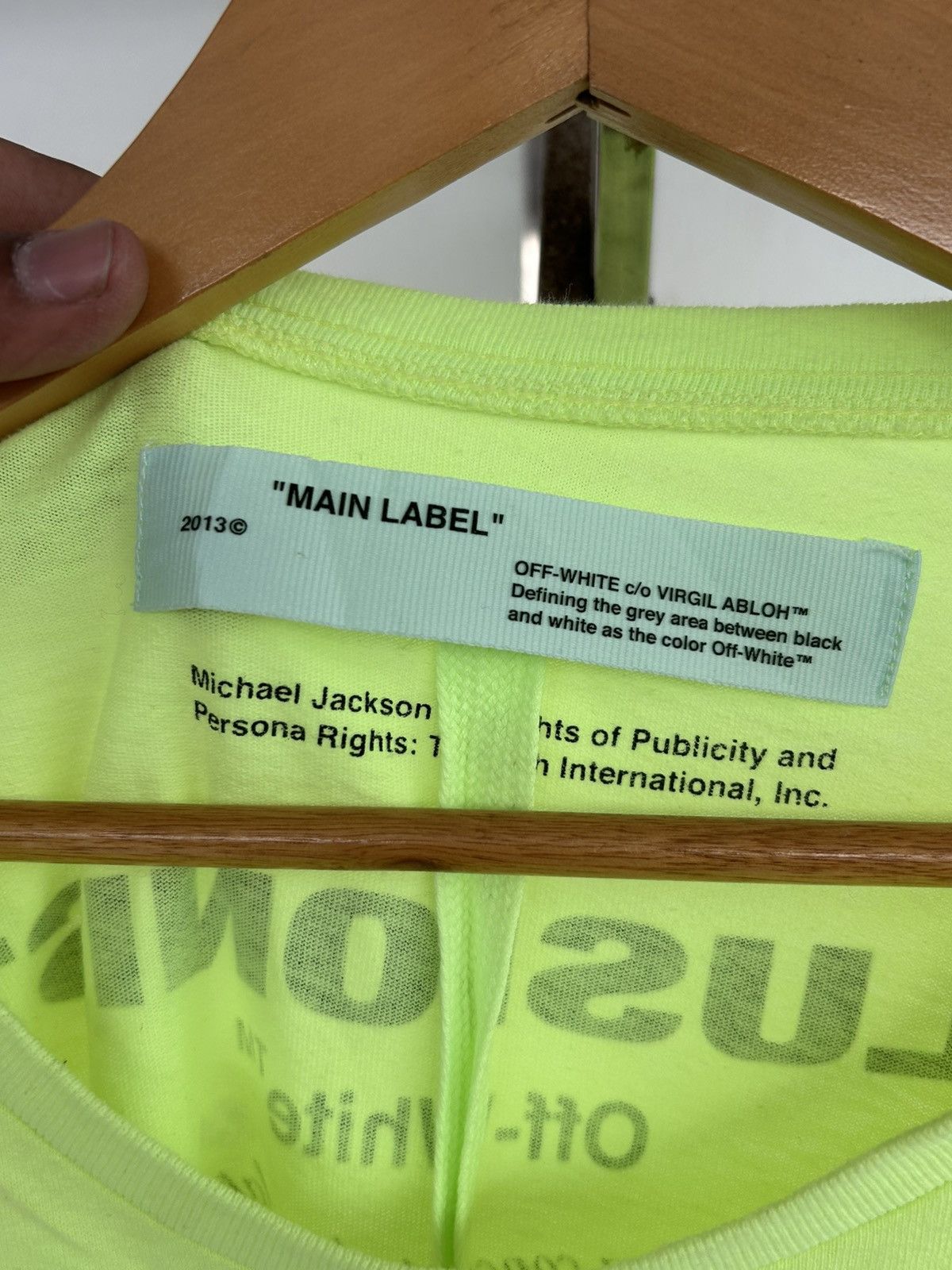 Off-White S/S19 Off-White Virgil Abloh Michael Jackson Oversized Tee Size US L / EU 52-54 / 3 - 13 Thumbnail