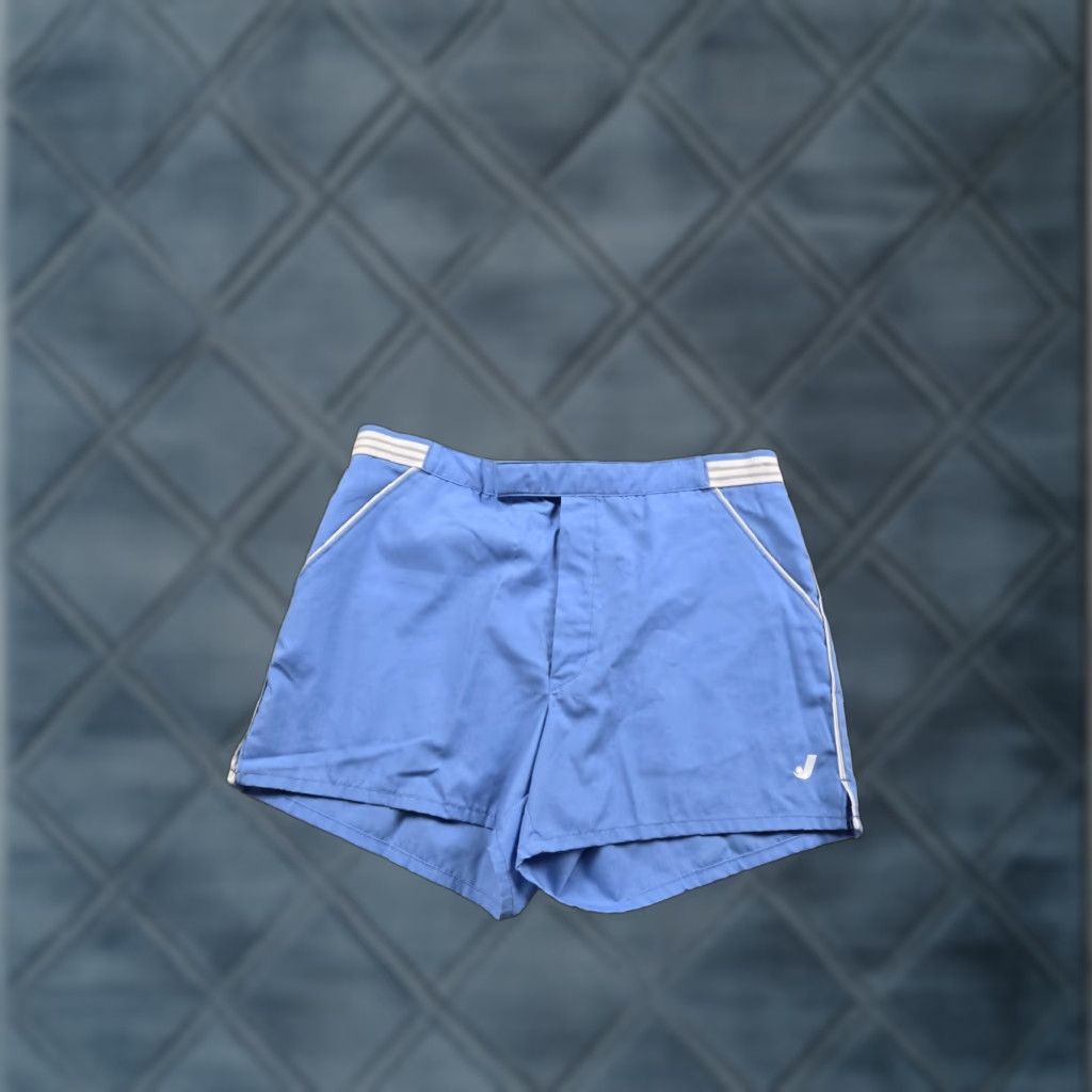 VINTAGE Jantzen Tennis Short Mens 34 Blue Pocket USA Made 70s