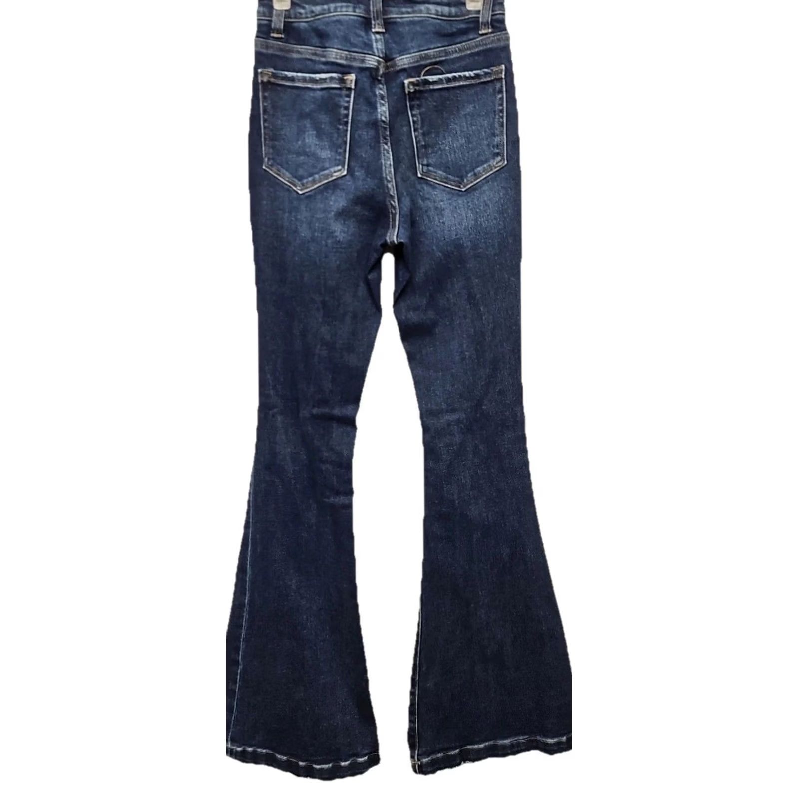 Vintage Zenana Boot Cut Jeans Womens Size 24 Denim Stretch Distressed Mid Rise Blue 30 in Inseam Jeans Women`` Size 42" / US 20 - 5 Thumbnail