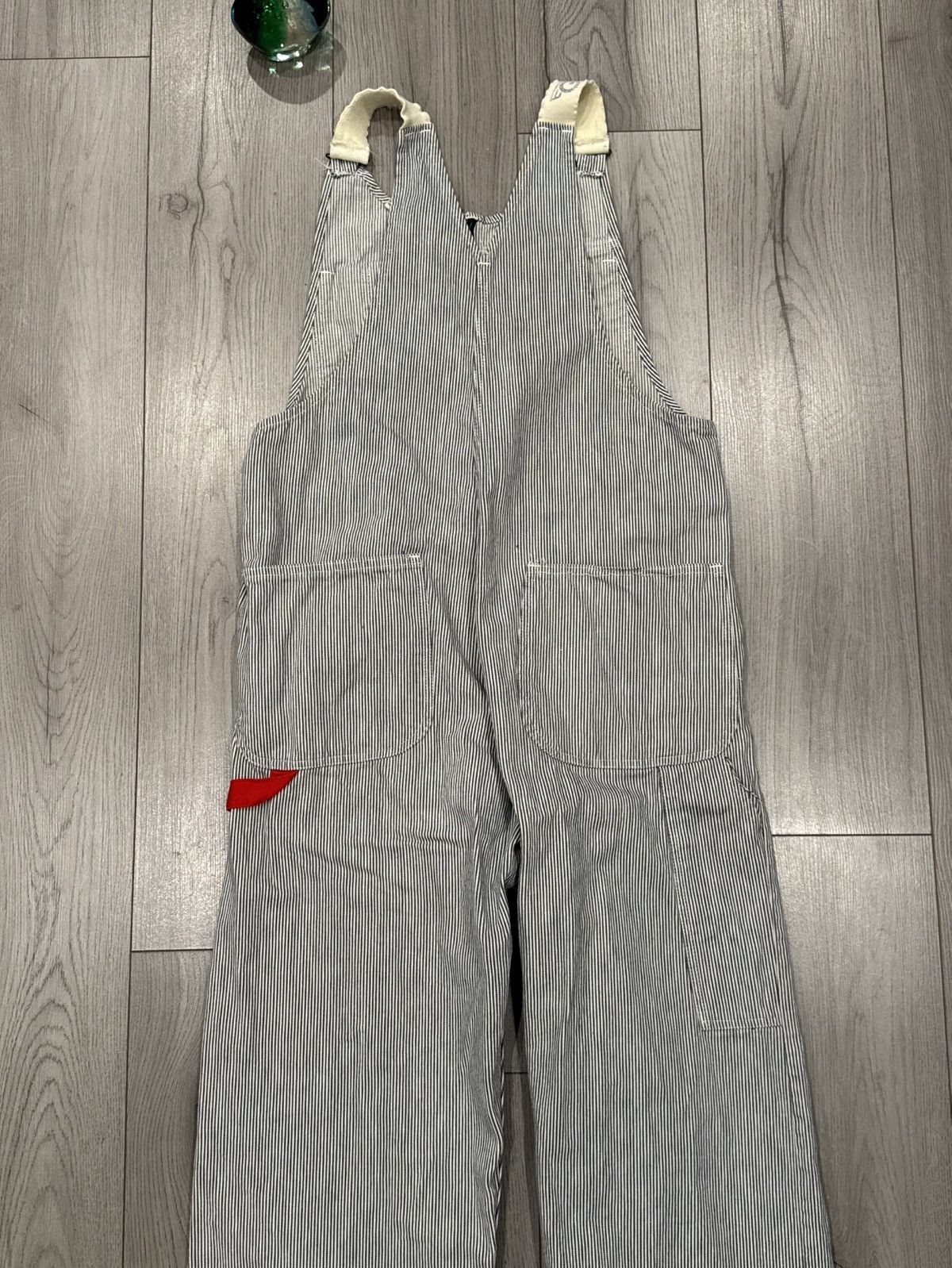 Vintage Vintage GWG Red Strap Hickory Striped Bib Overalls Size 38 Size US 38 / EU 54 - 17 Thumbnail