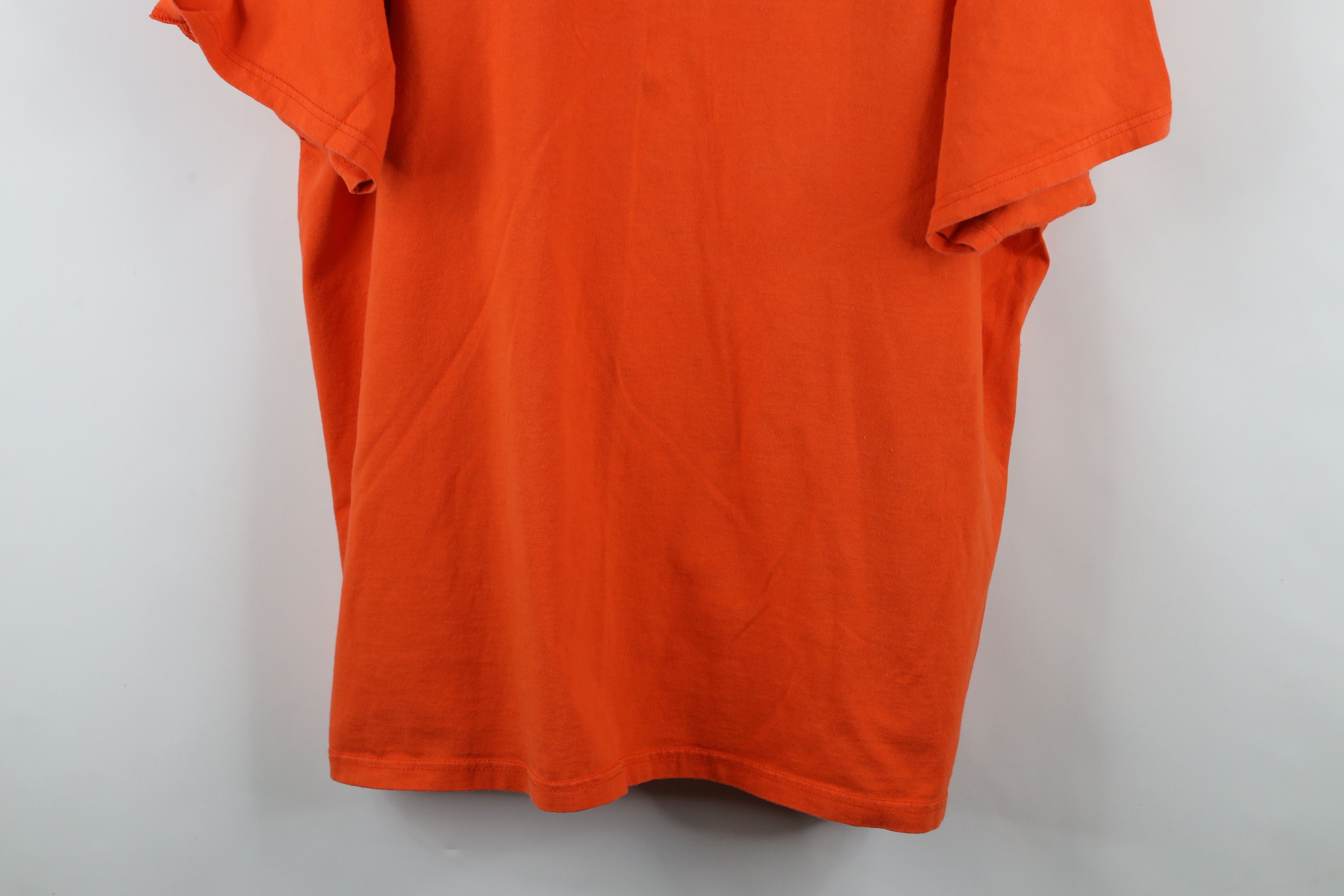 Big Dogs × Vintage Vintage 90s Big Dogs Spell Tribal Attitude T-Shirt Orange Size US XXL / EU 58 / 5 - 3 Thumbnail