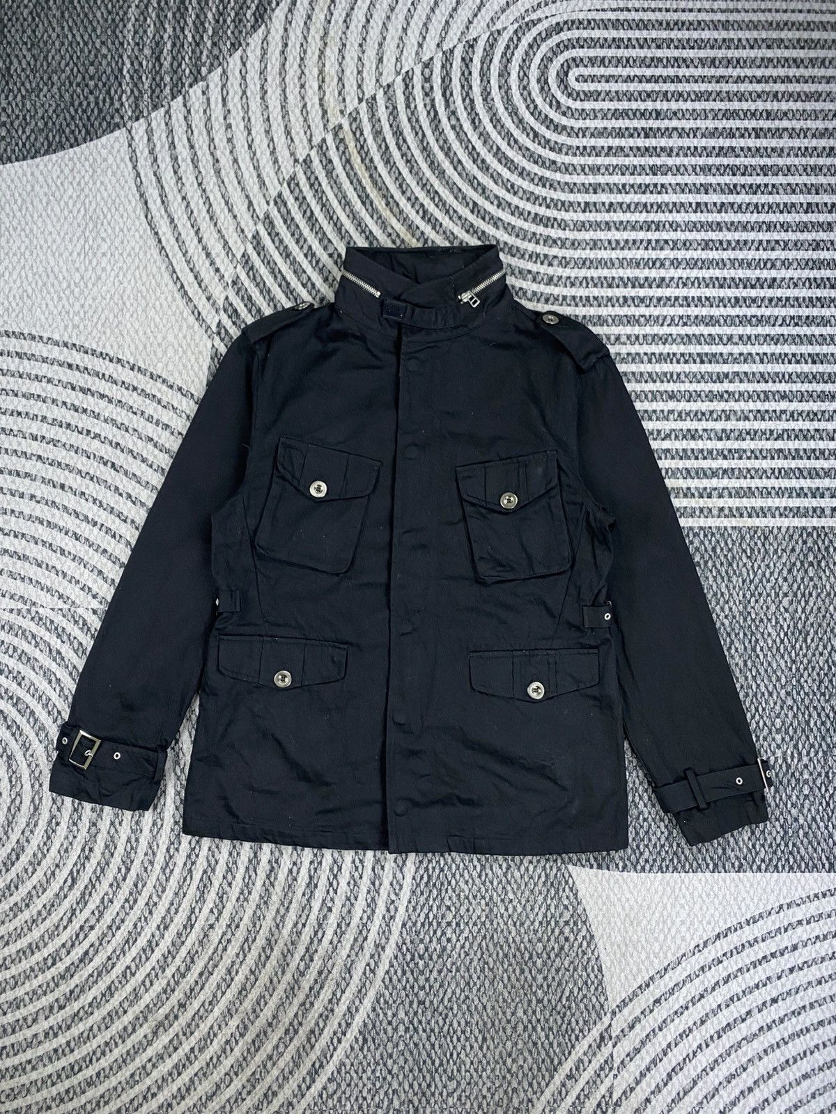 Japanese Brand Vtg Authentic Black Field HeavyWeight Multipocket Jacket Size US M / EU 48-50 / 2 - 1 Thumbnail