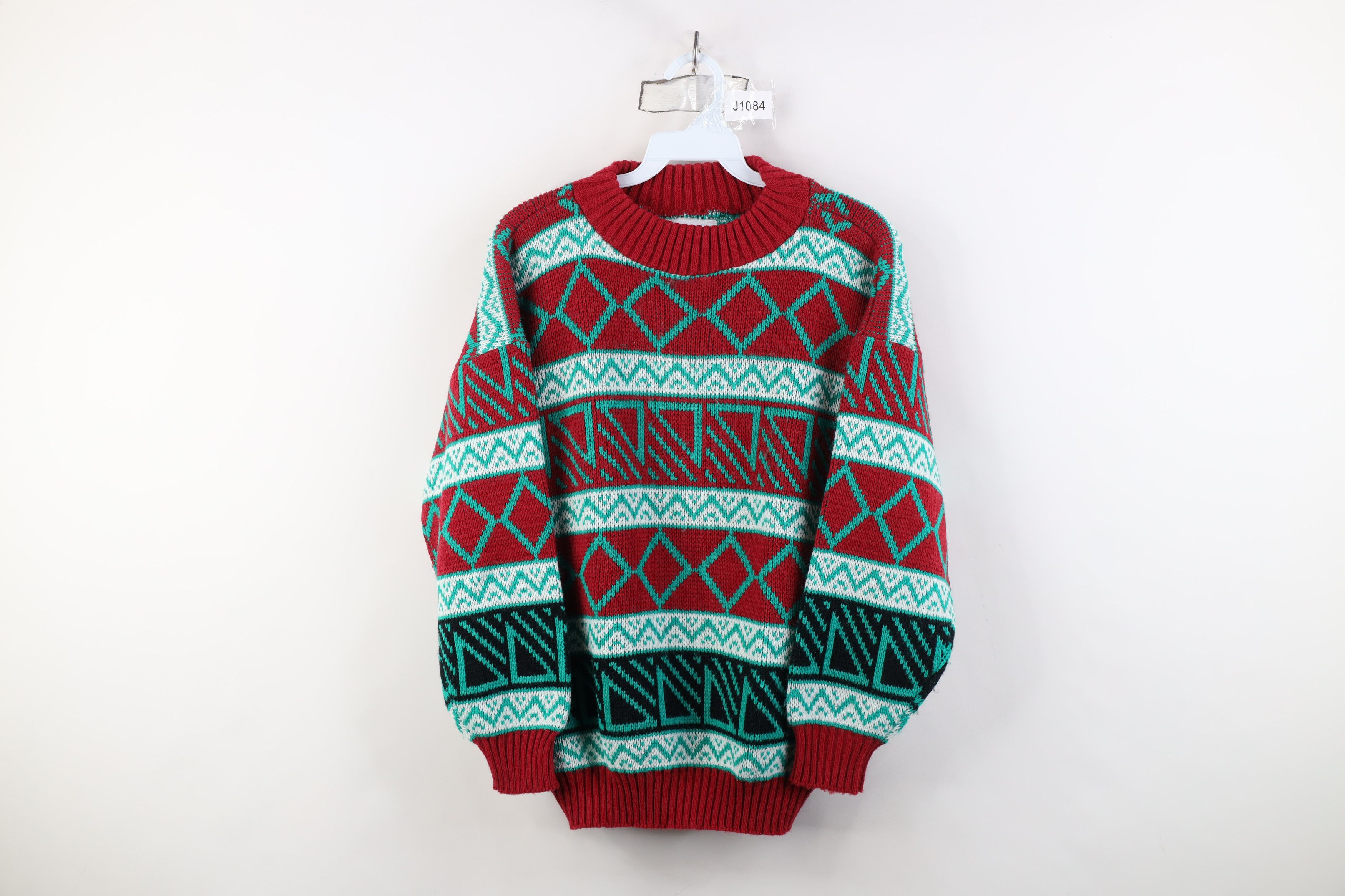 Vintage Vintage 90s Streetwear Fair Isle Knit Crewneck Sweater USA Size M / US 6-8 / IT 42-44 - 1 Thumbnail