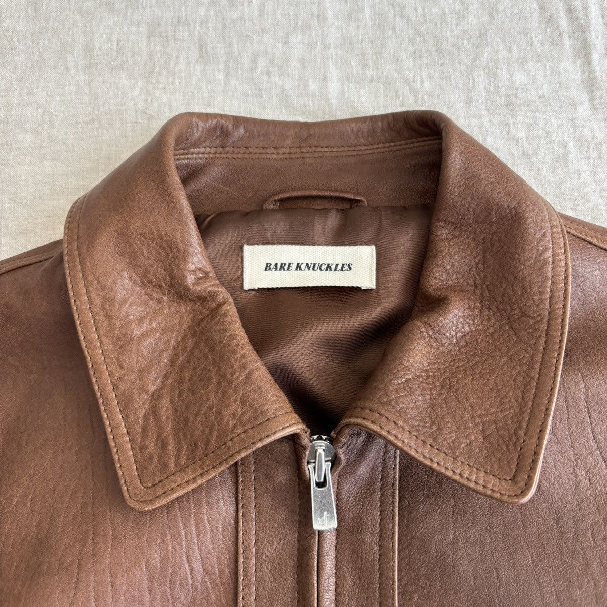 Bare Knuckles Saddle Brown Leather Cruiser Jacket Size US XL / EU 56 / 4 - 2 Thumbnail