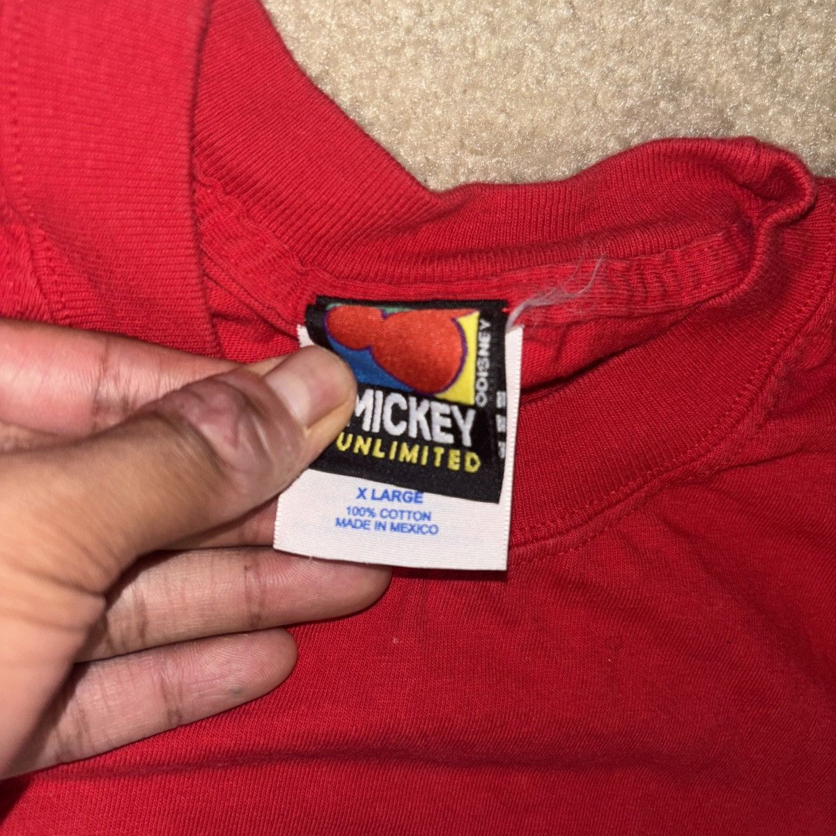 Mickey Mouse Vintage Disney Mickey Unlimited T-Shirt Men’s XL Red 2001 Size US XL / EU 56 / 4 - 3 Thumbnail