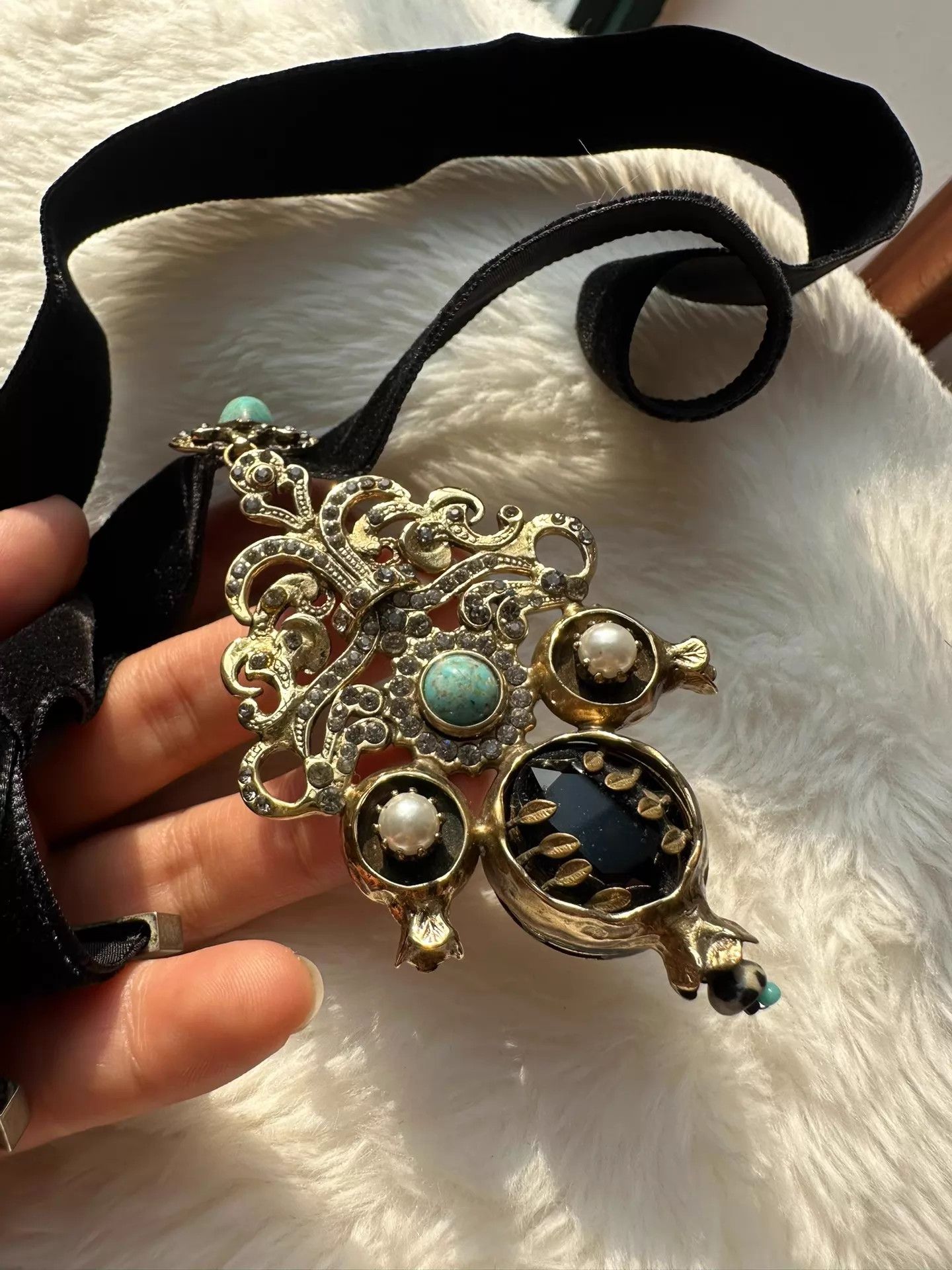 Other etro velvet turquoise pendant choker Size ONE SIZE - 8 Thumbnail