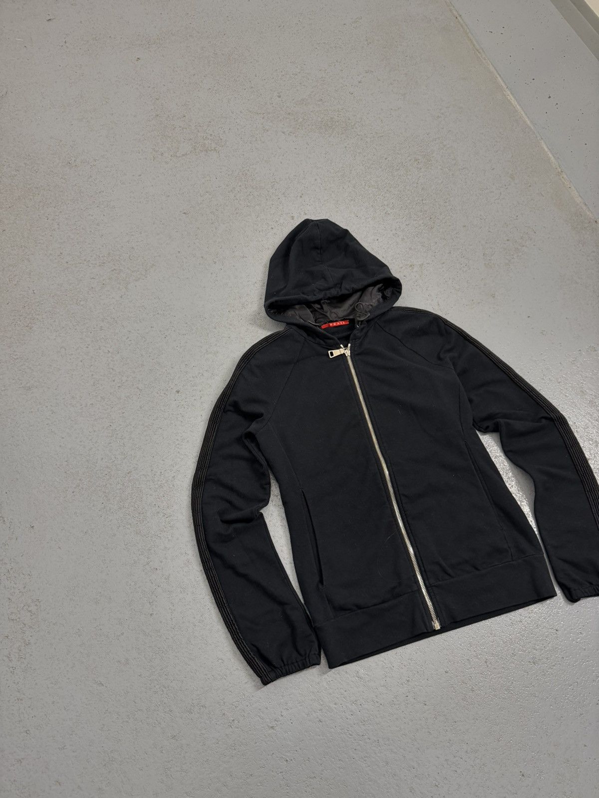 Prada Prada Black Tab Nylon Hood Zip Hoodie Size S / US 4 / IT 40 - 3 Thumbnail
