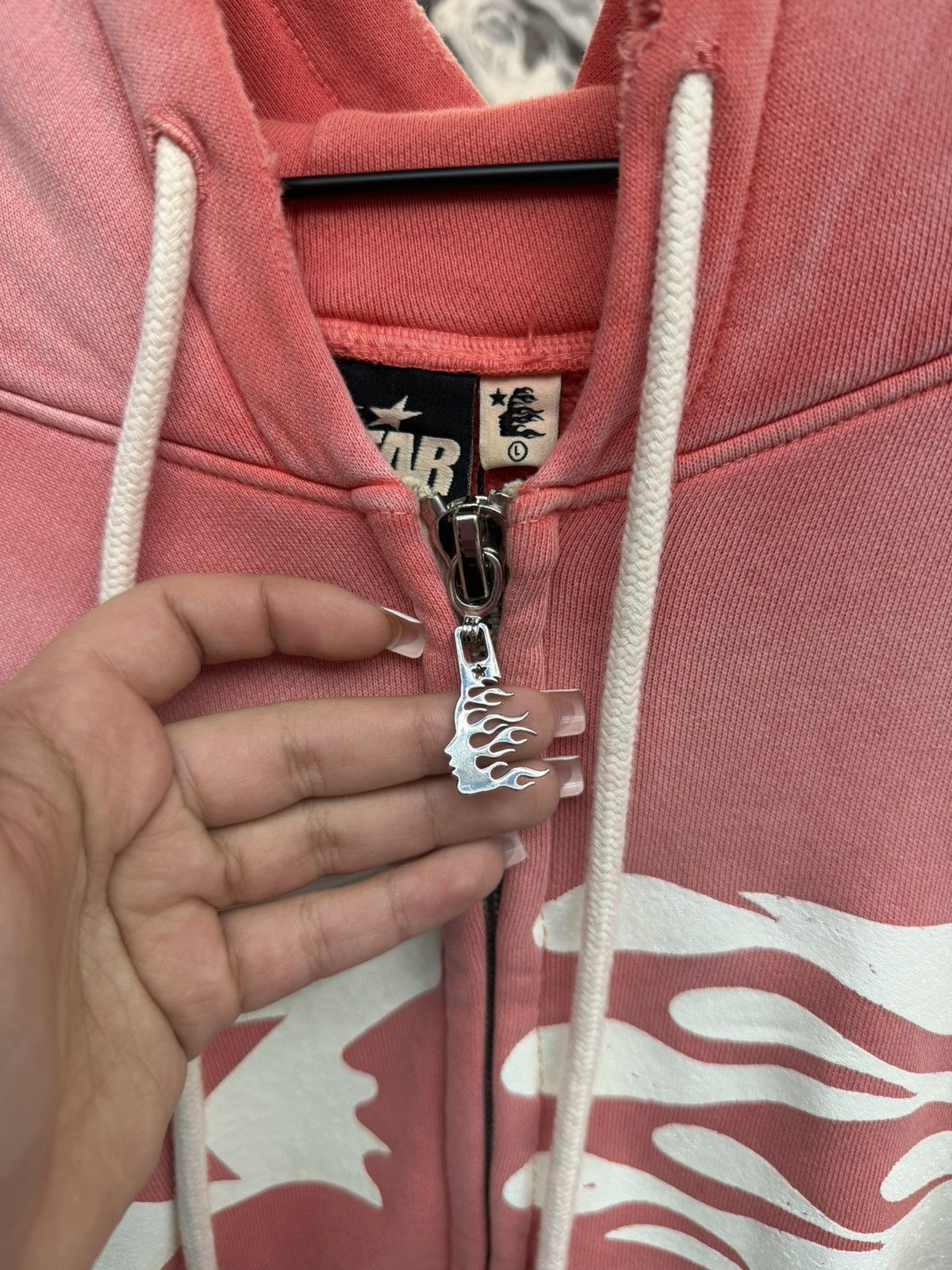 HELLSTAR Hellstar Red Wash Zip Hoodie Size US L / EU 52-54 / 3 - 6 Thumbnail