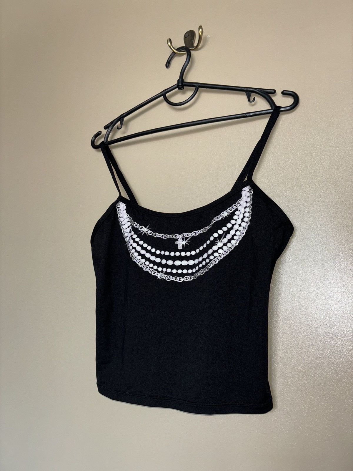 Vintage PRINTED GLAMOUR JEWELRY TANK TOP 2000s Size S / US 4 / IT 40 - 4 Thumbnail