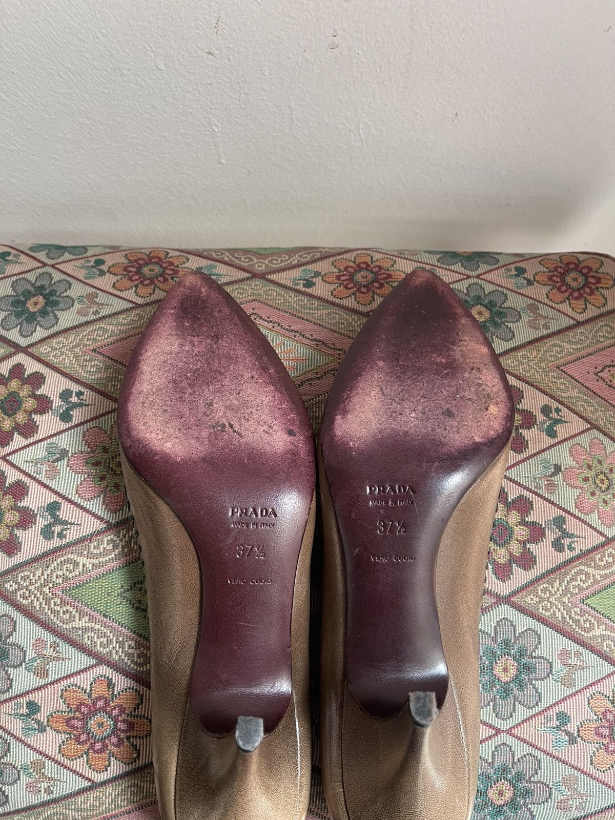 Prada Prada Leather Stitch Heels y2k Size US 7.5 / IT 37.5 - 7 Thumbnail