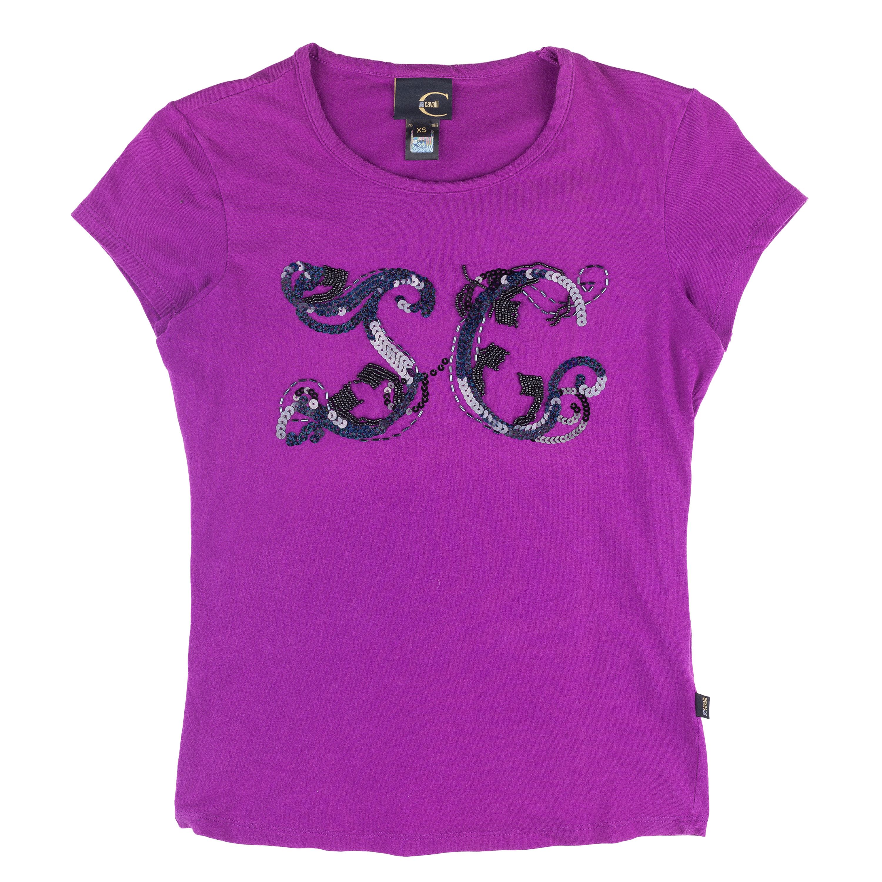 Just Cavalli Just Cavalli Vintage Purple Top and Skirt Set (XS-M) Size 27" / US 4 / IT 40 - 3 Thumbnail