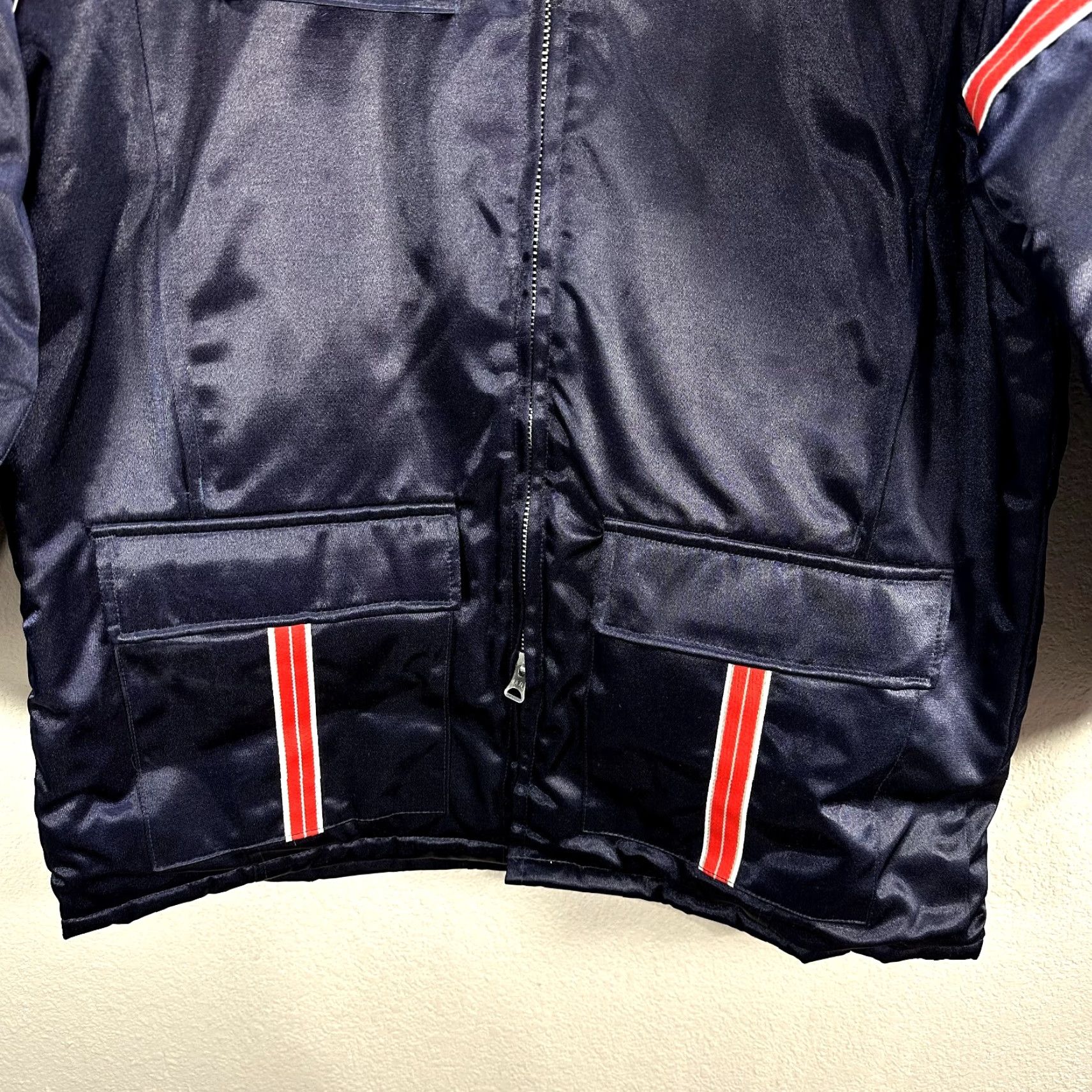 Vintage VINTAGE Unitog Jacket Nylon Rayon Full Zip Pockets Blue 44 Men’s Parka Size US S / EU 44-46 / 1 - 5 Thumbnail