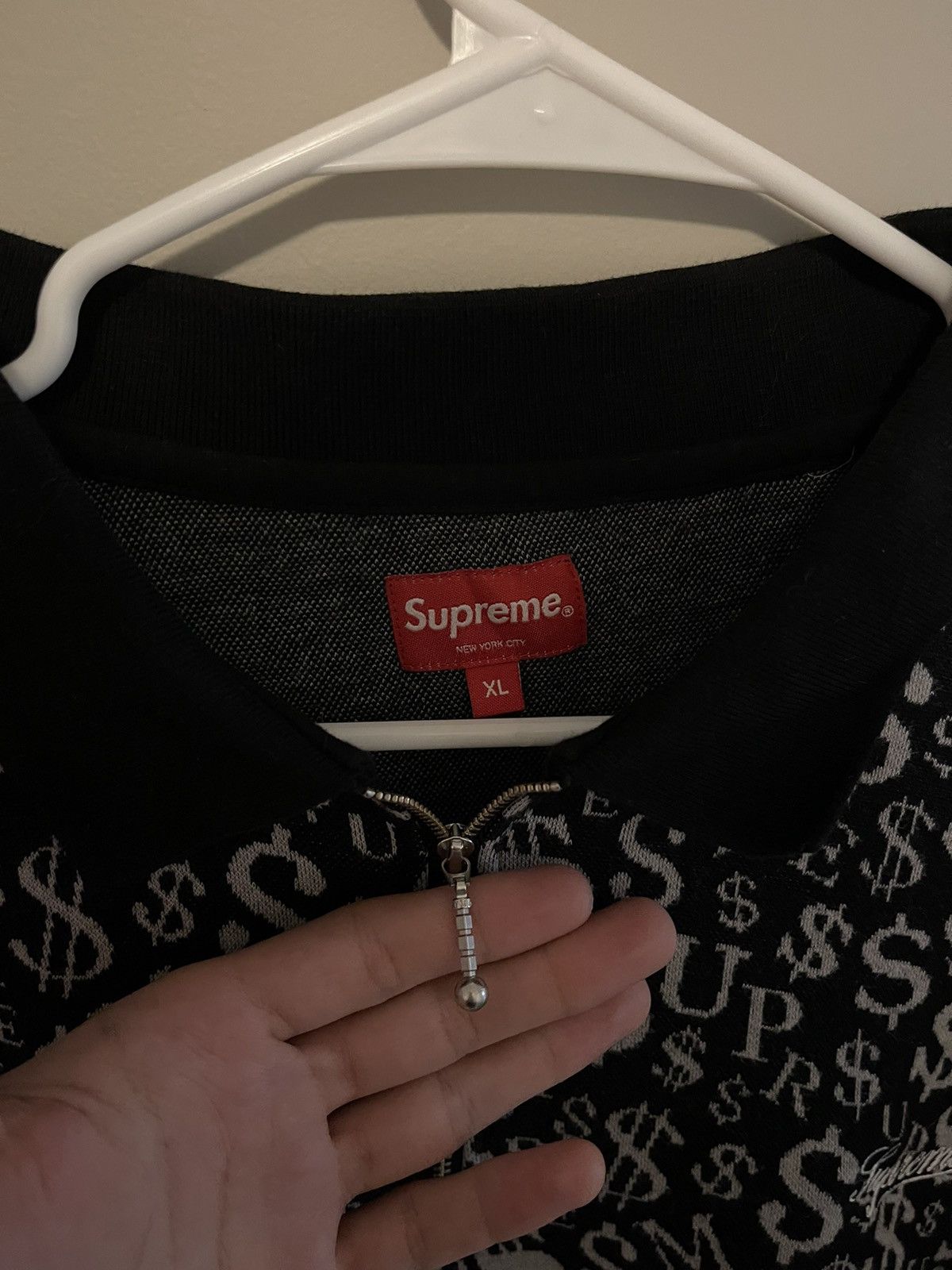 Supreme Supreme Currency Jacquard Quarter-Zip Size US XL / EU 56 / 4 - 4 Thumbnail