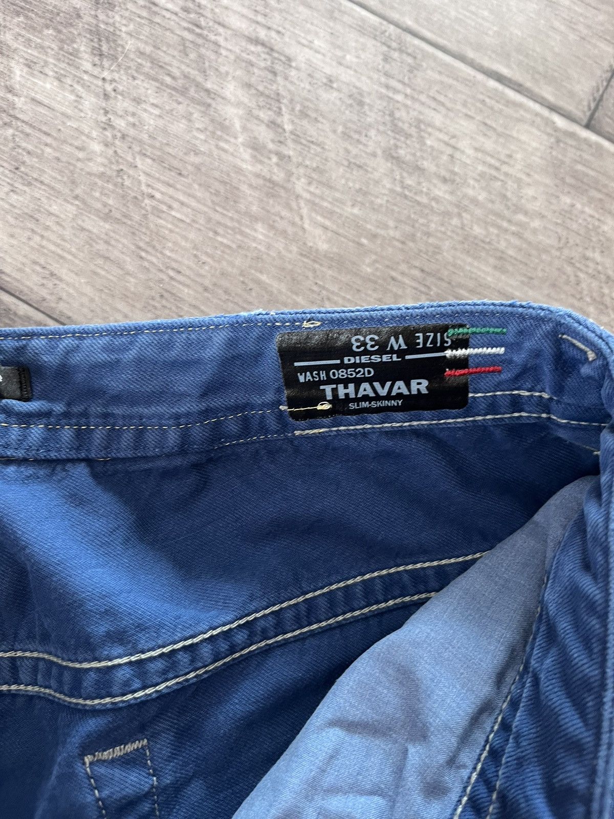 Diesel Rare Diesel D.N.A. S/S 2016 THAVAR Slim Skinny Painted Jeans Size US 33 - 12 Thumbnail