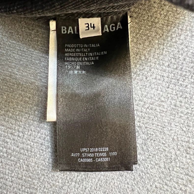 Balenciaga Balenciaga size 34 White back logo denim jacket Size XS / US 0-2 / IT 36-38 - 6 Thumbnail