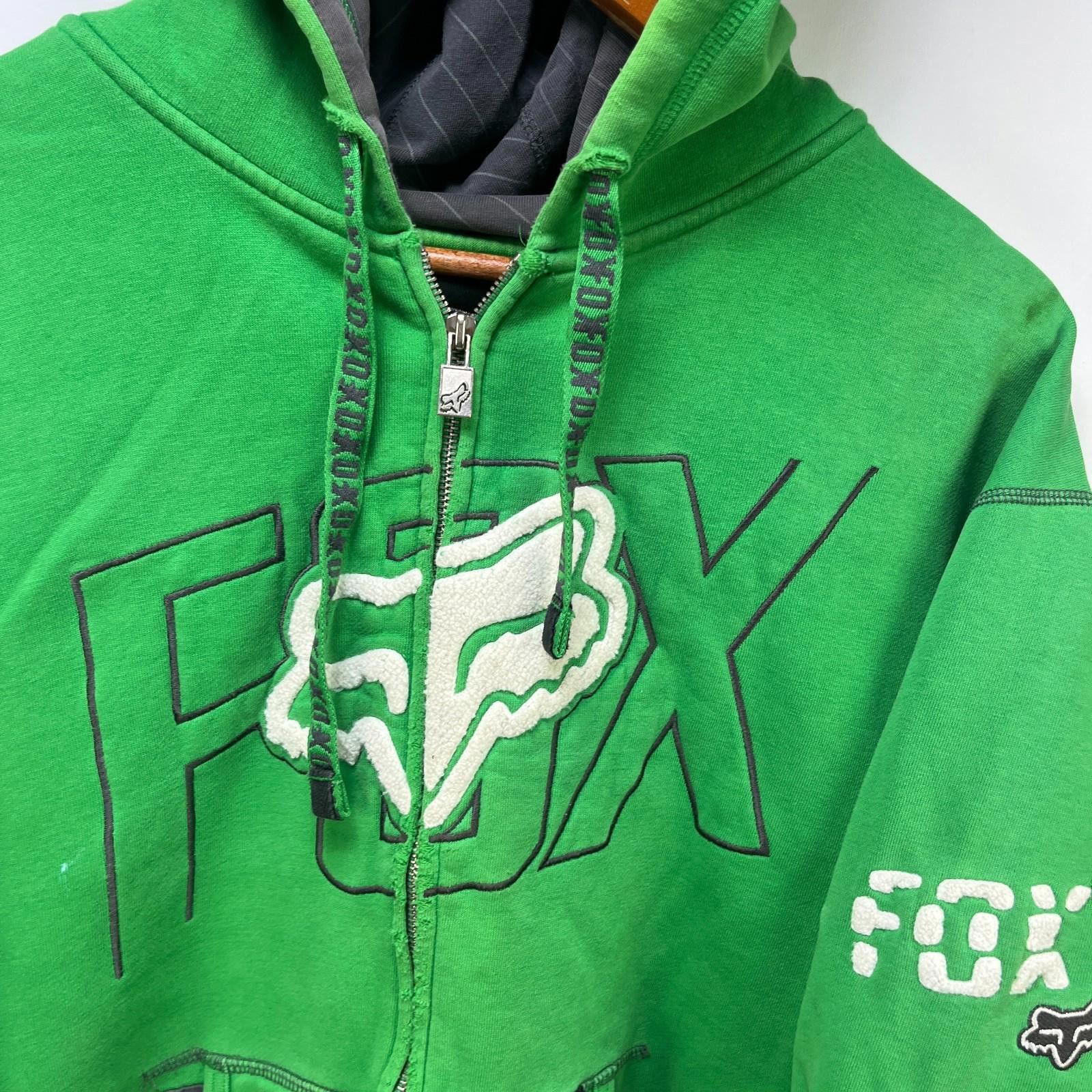 Fox Racing Vintage Fox Y2K Motorsport Racing Zip Up Hoodie L Size US L / EU 52-54 / 3 - 3 Thumbnail