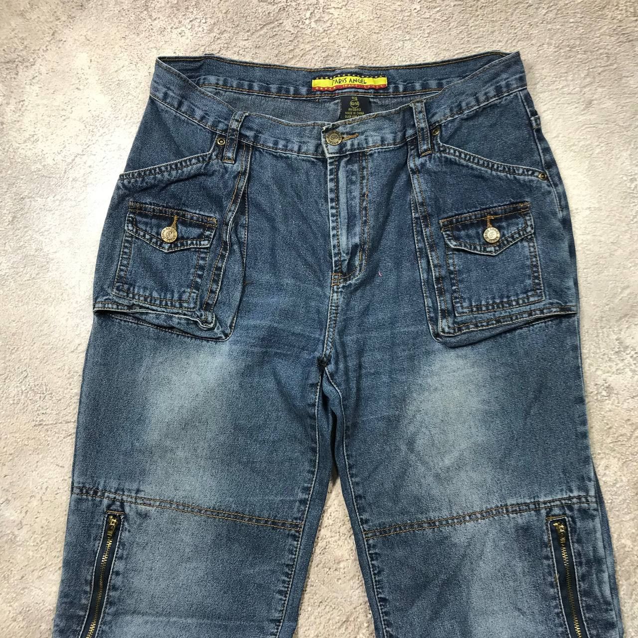 Vintage Vintage Y2K Baggy Cargo Distressed Jeans Skate Streetwear 29 Size 29" - 2 Thumbnail