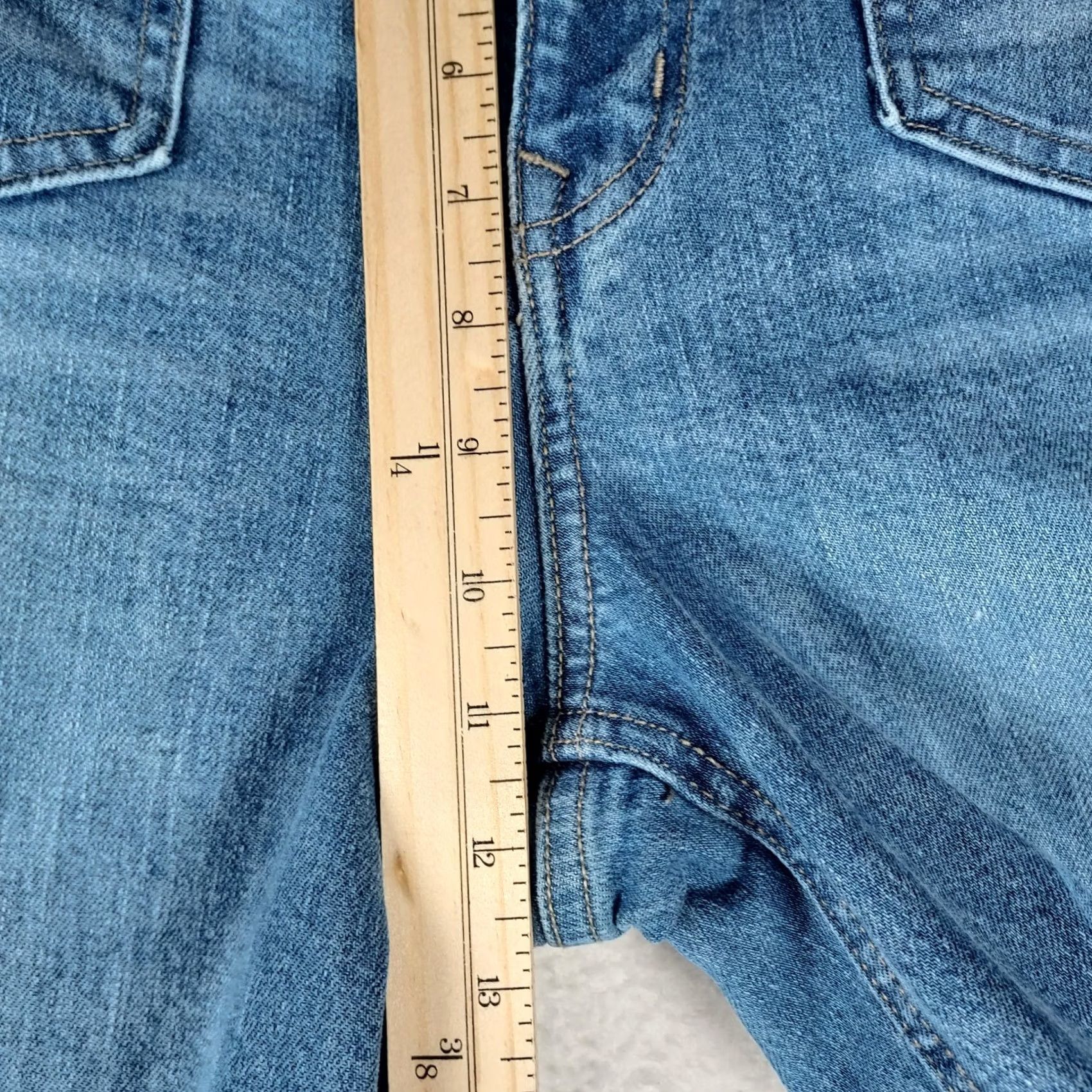 Vintage Maurices High Rise Wide Leg Jeans Women Size 12 Short Medium Wash Denim Blue 5-Pocket Regular VNTG? Size 34" / US 12 / IT 48 - 5 Thumbnail