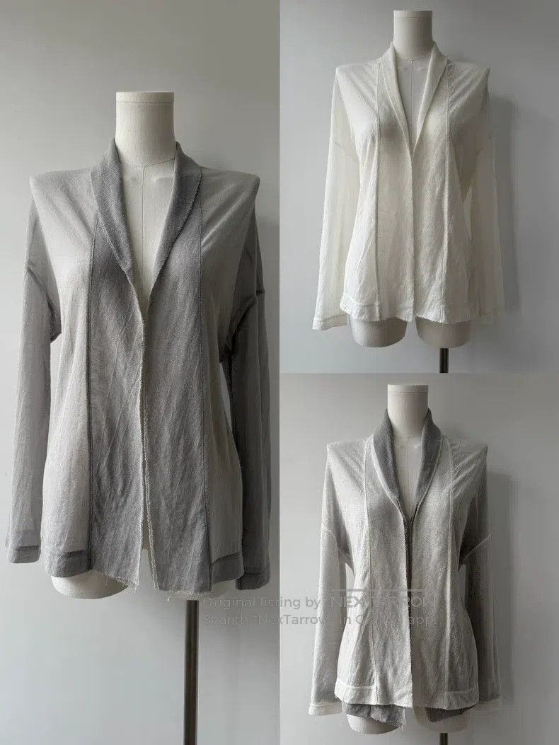 Yohji Yamamoto Yohji Yamamoto 10 AW Minimalist Double Knit Cardigan shirt Size XS / US 0-2 / IT 36-38 - 1 Thumbnail