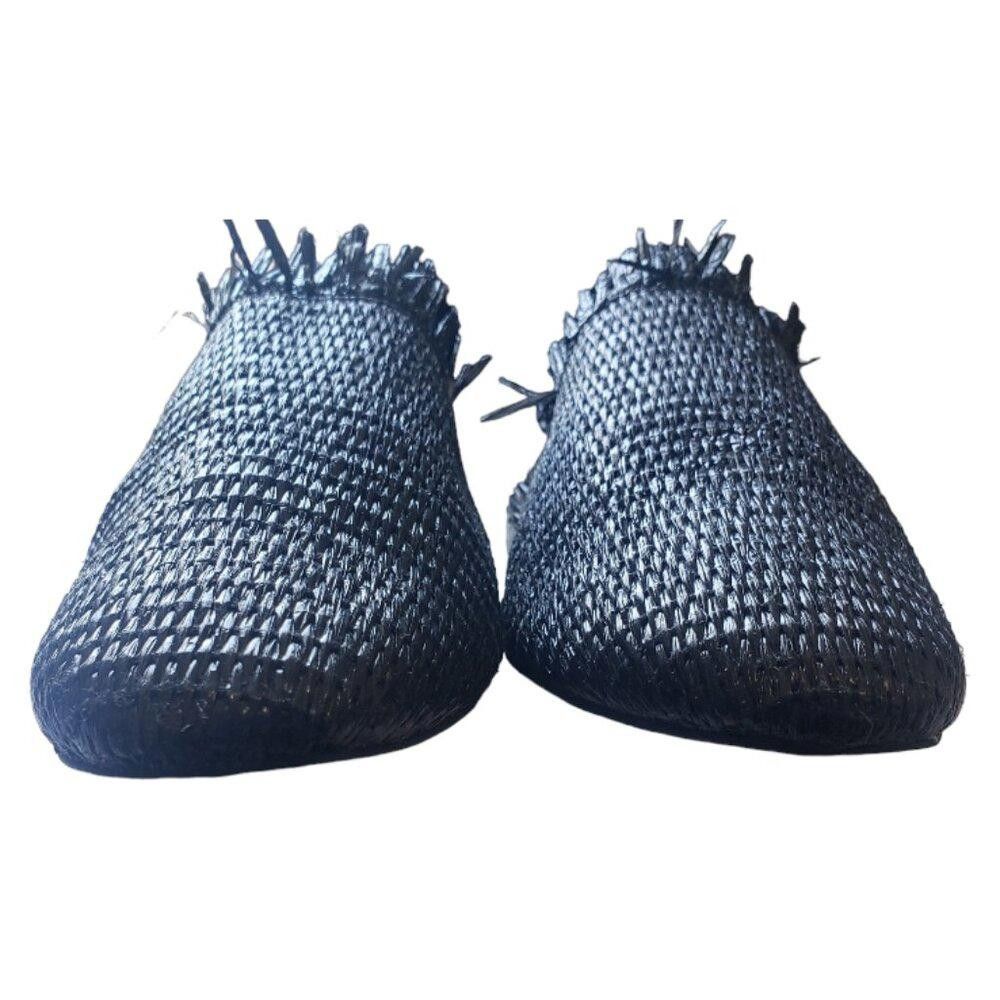 Polo Ralph Lauren SH125 Paolo Ladies Flat Black Weaved Mules 9.5 Size US 9.5 / IT 39.5 - 2 Thumbnail