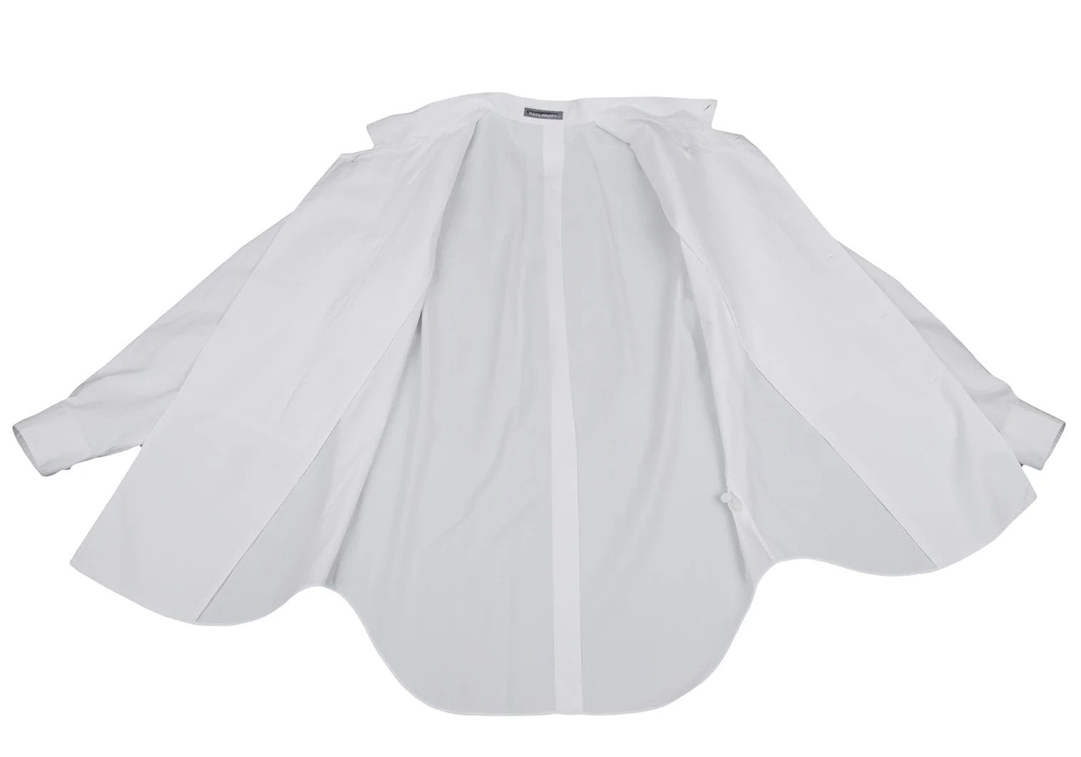 Issey Miyake Band Collar Pin Pleats Shirt in White, Size S Size US S / EU 44-46 / 1 - 12 Thumbnail