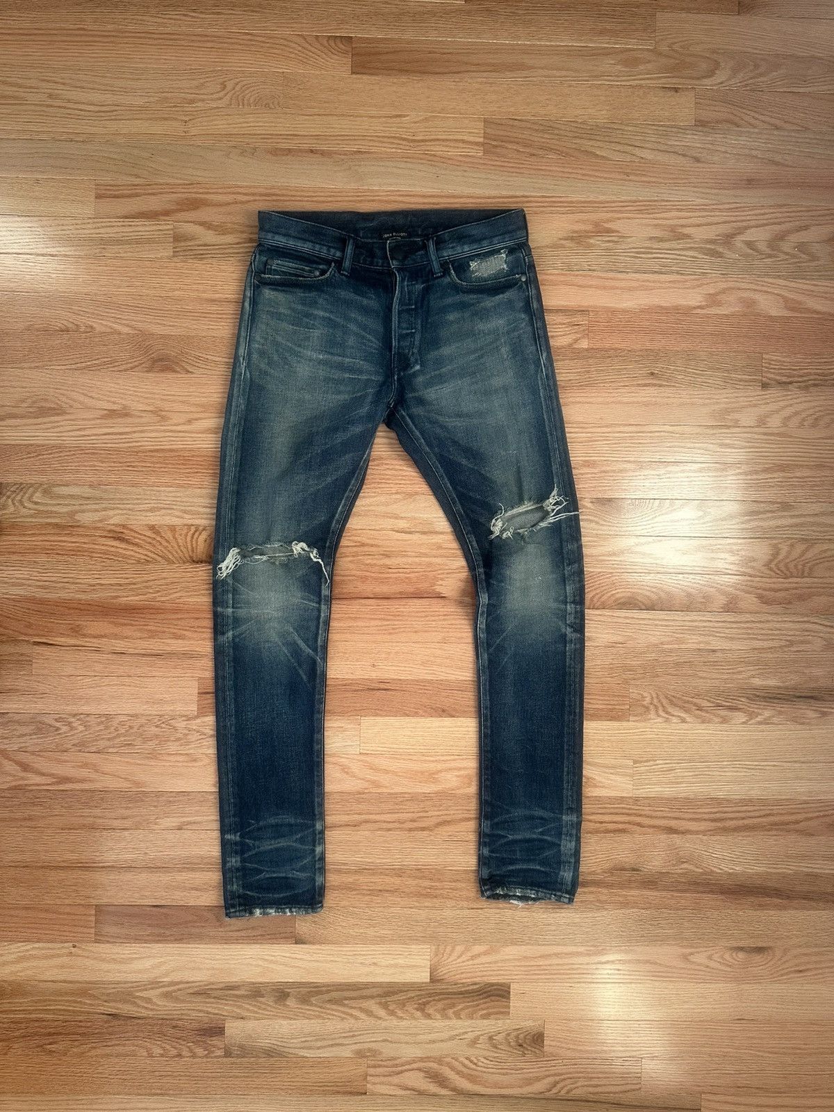 John Elliott Season 9 Cast 2 Rip and Repair Japanese Denim Size US 29 - 1 Thumbnail