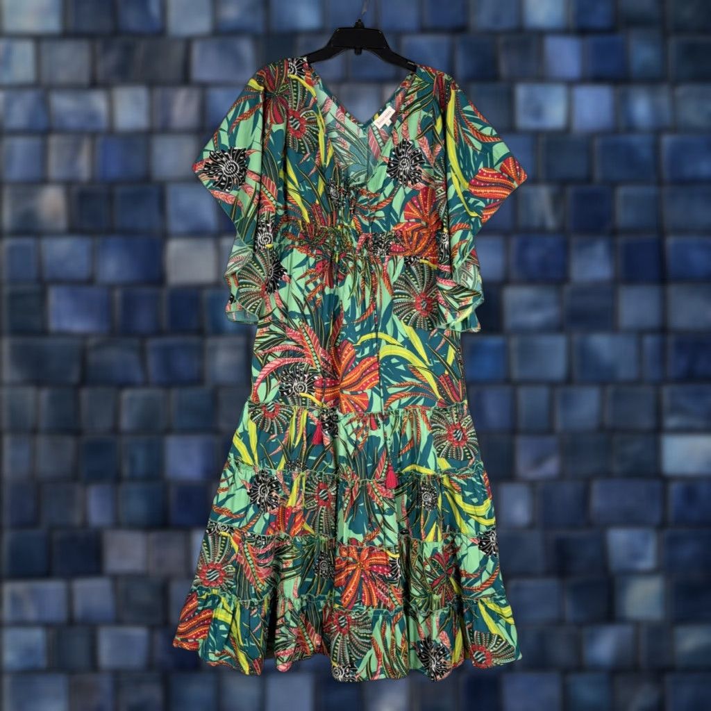 Anthropologie Anthropologie Sheer Floral Embroidered Mesh Midi Dress size |  Grailed