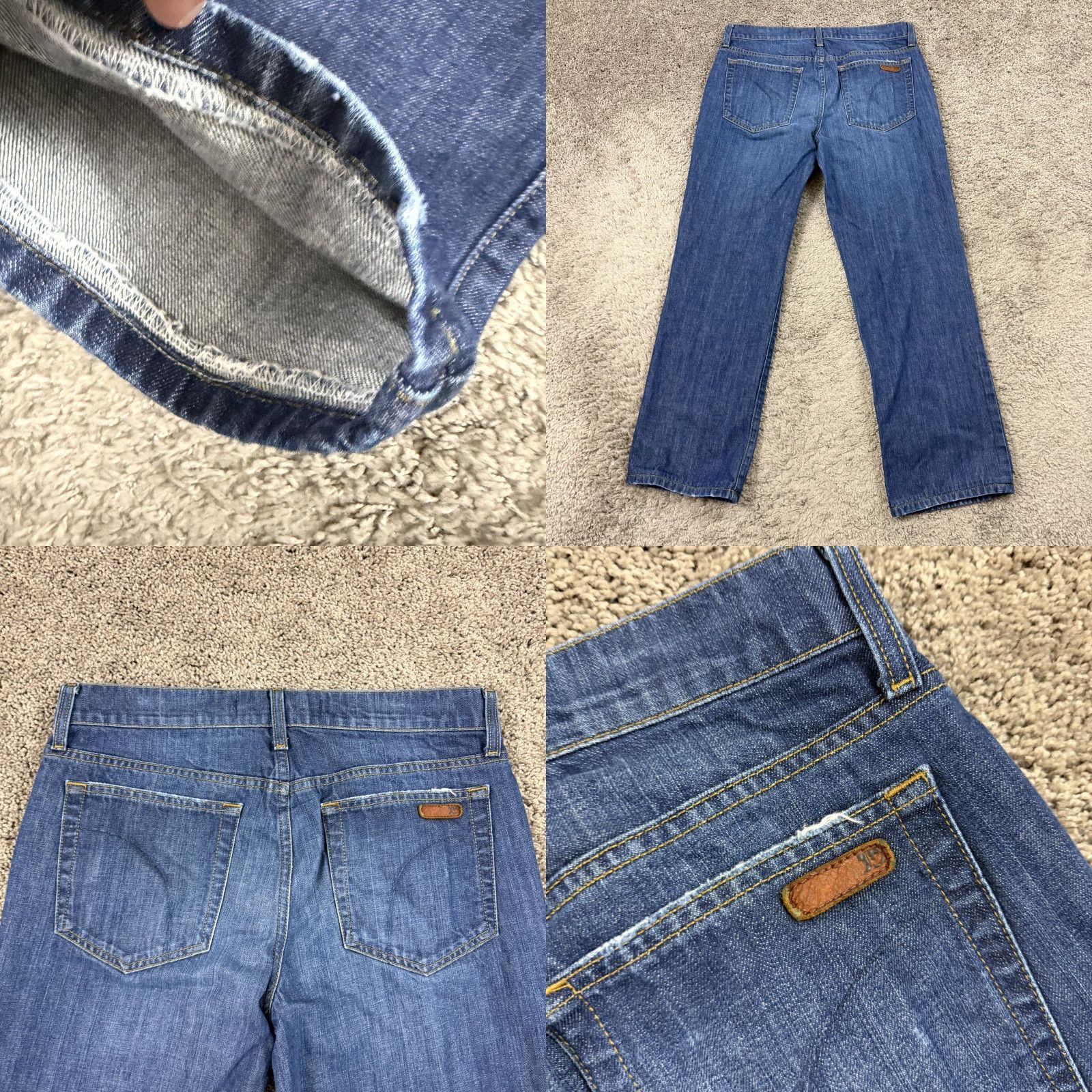 Vintage Joe's Jeans Jeans Mens 32 Straight Leg Mid Rise Dark Wash 100% Cotton Denim Blue The Rebel Size US 32 / EU 48 - 8 Thumbnail