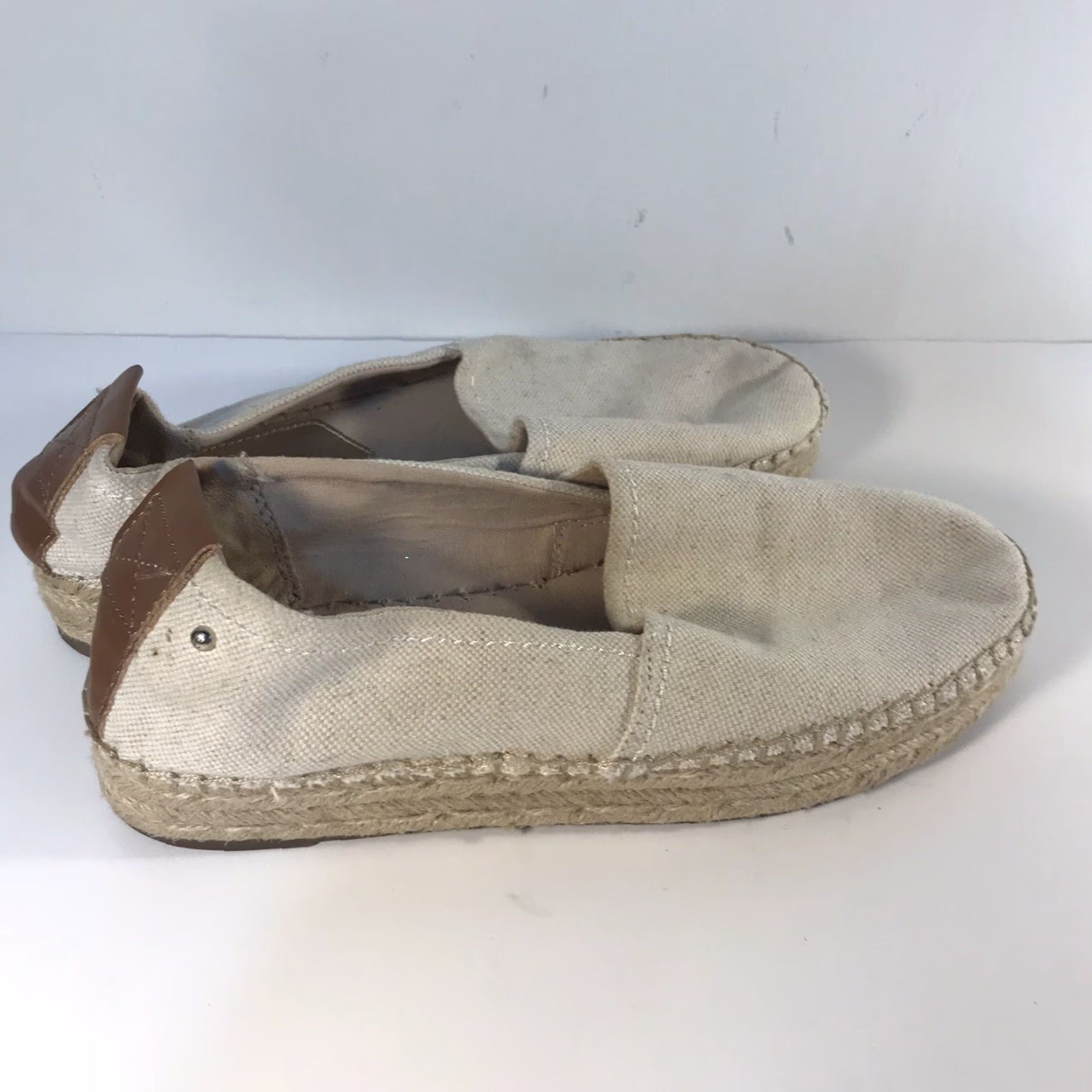 Vintage VINTAGE Circus Sam Edelman Cream Canvas Flat Espadrilles Womens Size 10M Summer Casual Platform Size US 10 / IT 40 - 5 Thumbnail