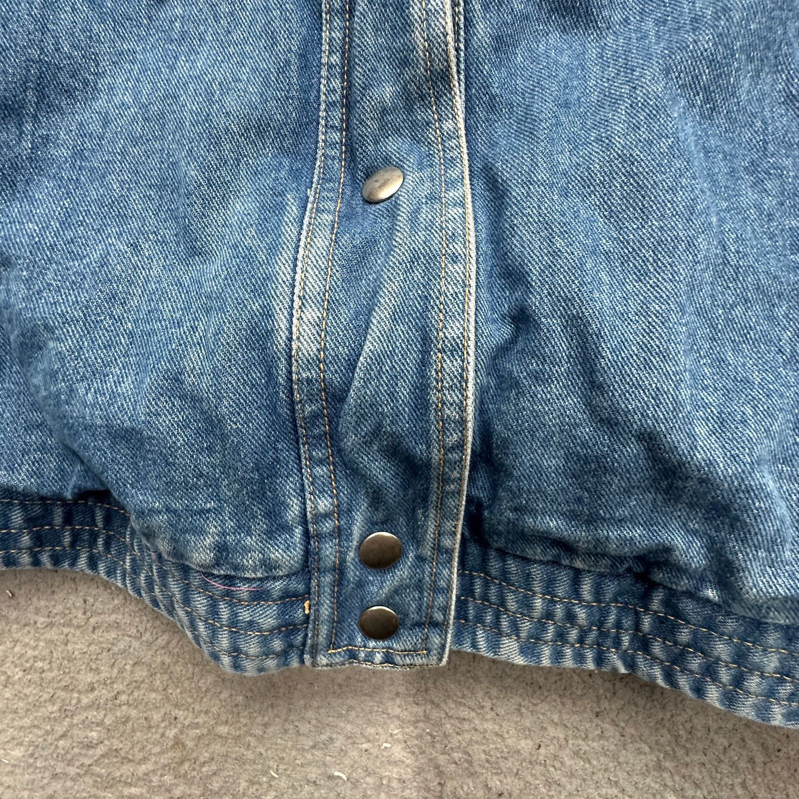 Other VTG Current Seen Denim Floral Lined Zip Bomber Jacket 18W 2X Size XXL / US 16-18 / IT 52-54 - 5 Thumbnail