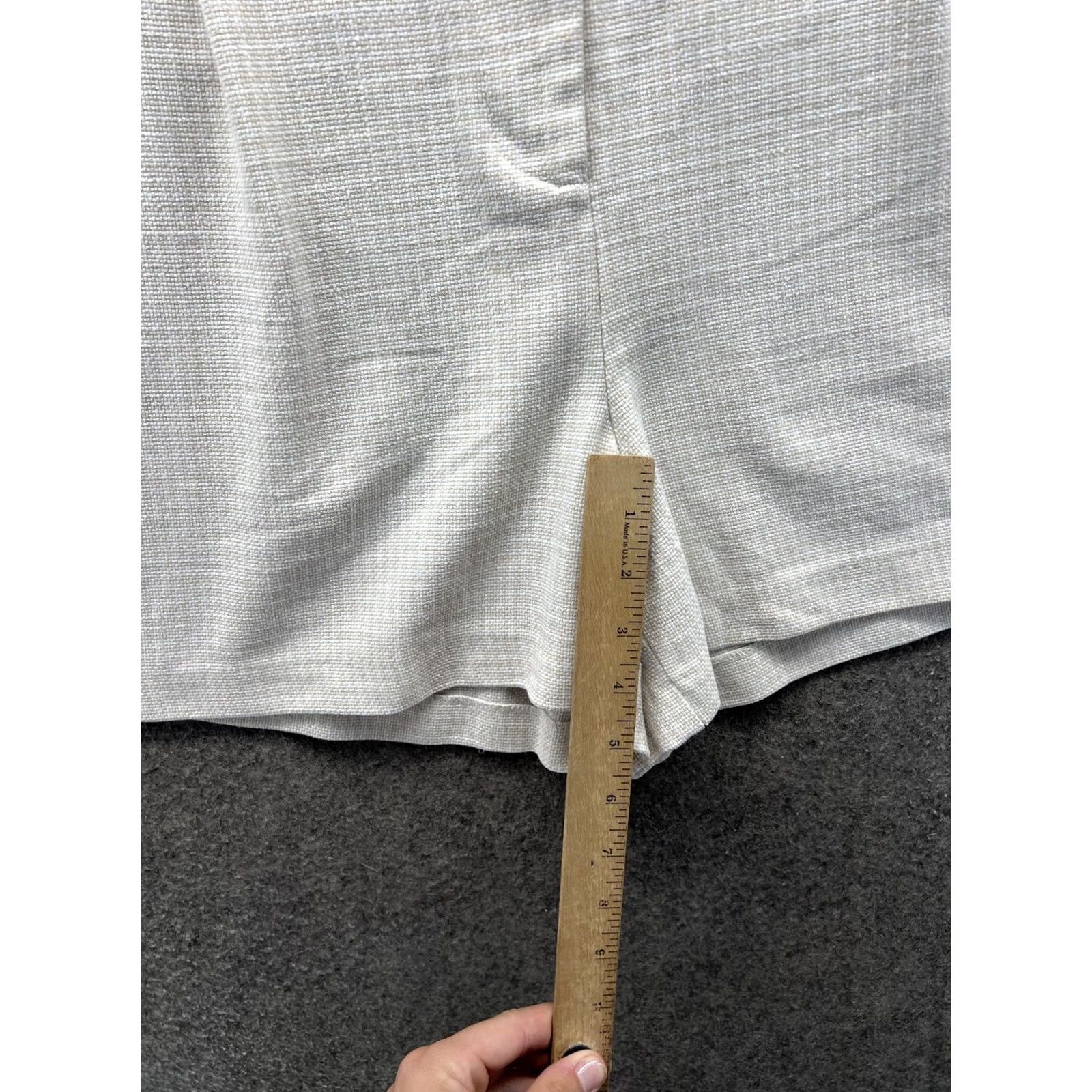 Vintage House Of Harlow 1960 Shorts Womens Large Beige Check Tweed Pleated Chino Casual Size 36" / US 14 / IT 50 - 3 Thumbnail