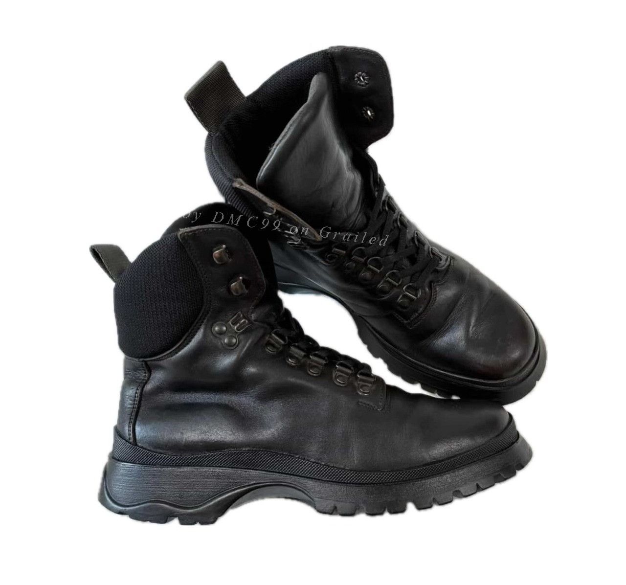 Vintage Vintage Prada FW99 Sport Leather Combat Boots Size US 8 / EU 41 - 1 Thumbnail