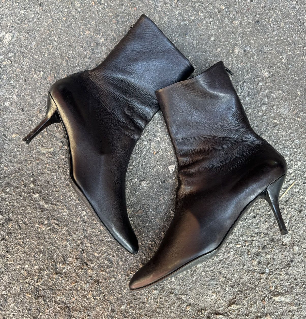 Helmut Lang Helmut Lang women leather high heel boots 39 size black Size US 9 / IT 39 - 7 Thumbnail